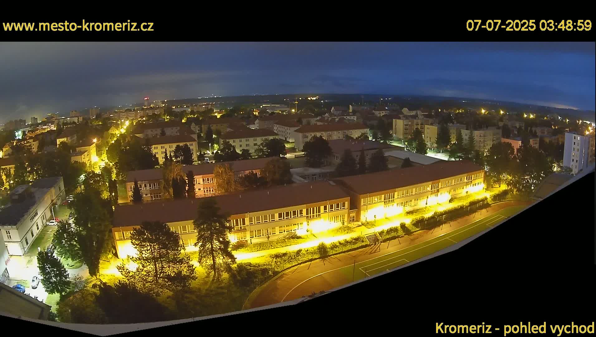 Kroměříž  East View Skyline Live Cam - Kromeriz, Zlin, Czechia