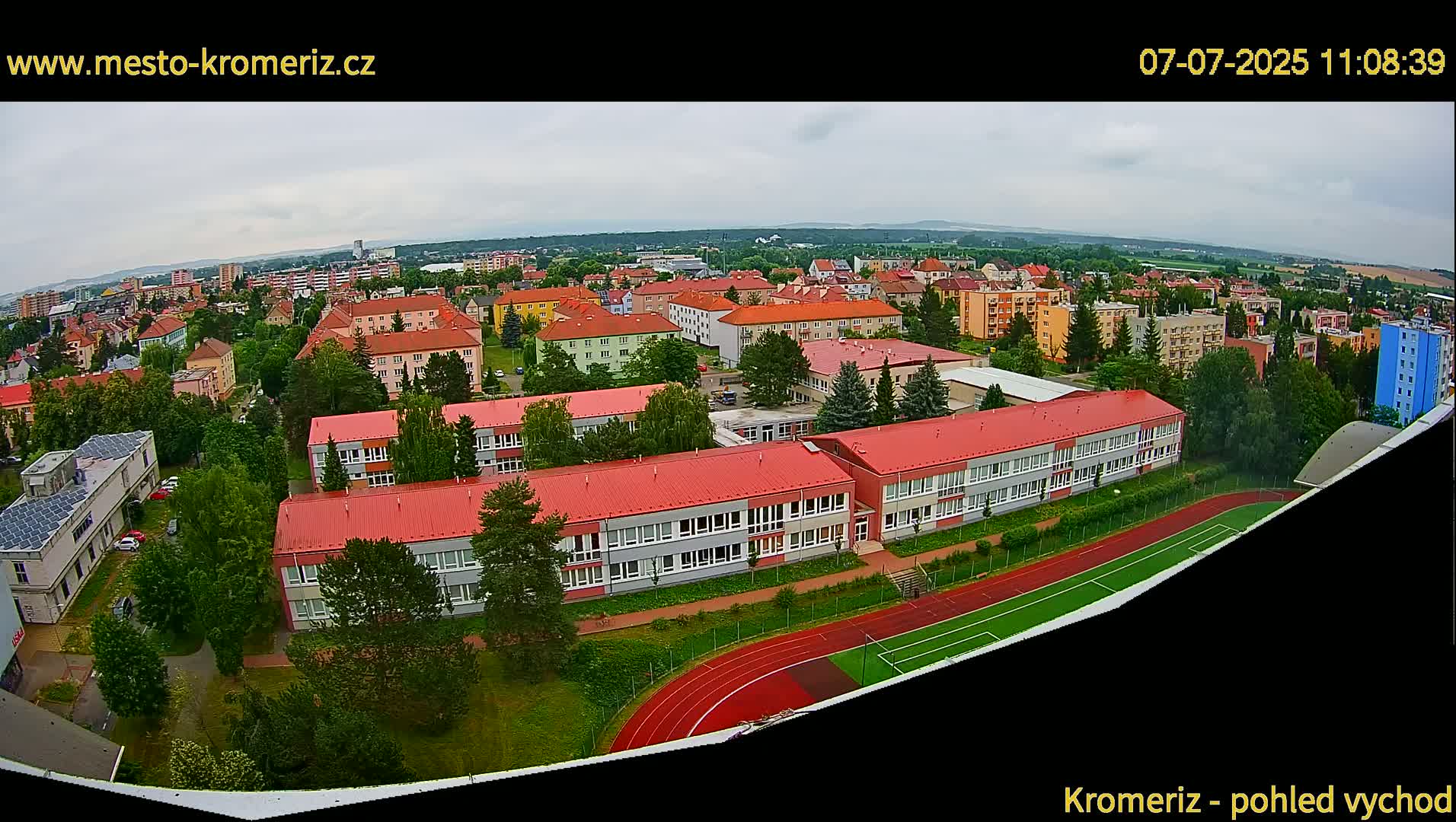 Kroměříž  East View Skyline Live Cam - Kromeriz, Zlin, Czechia