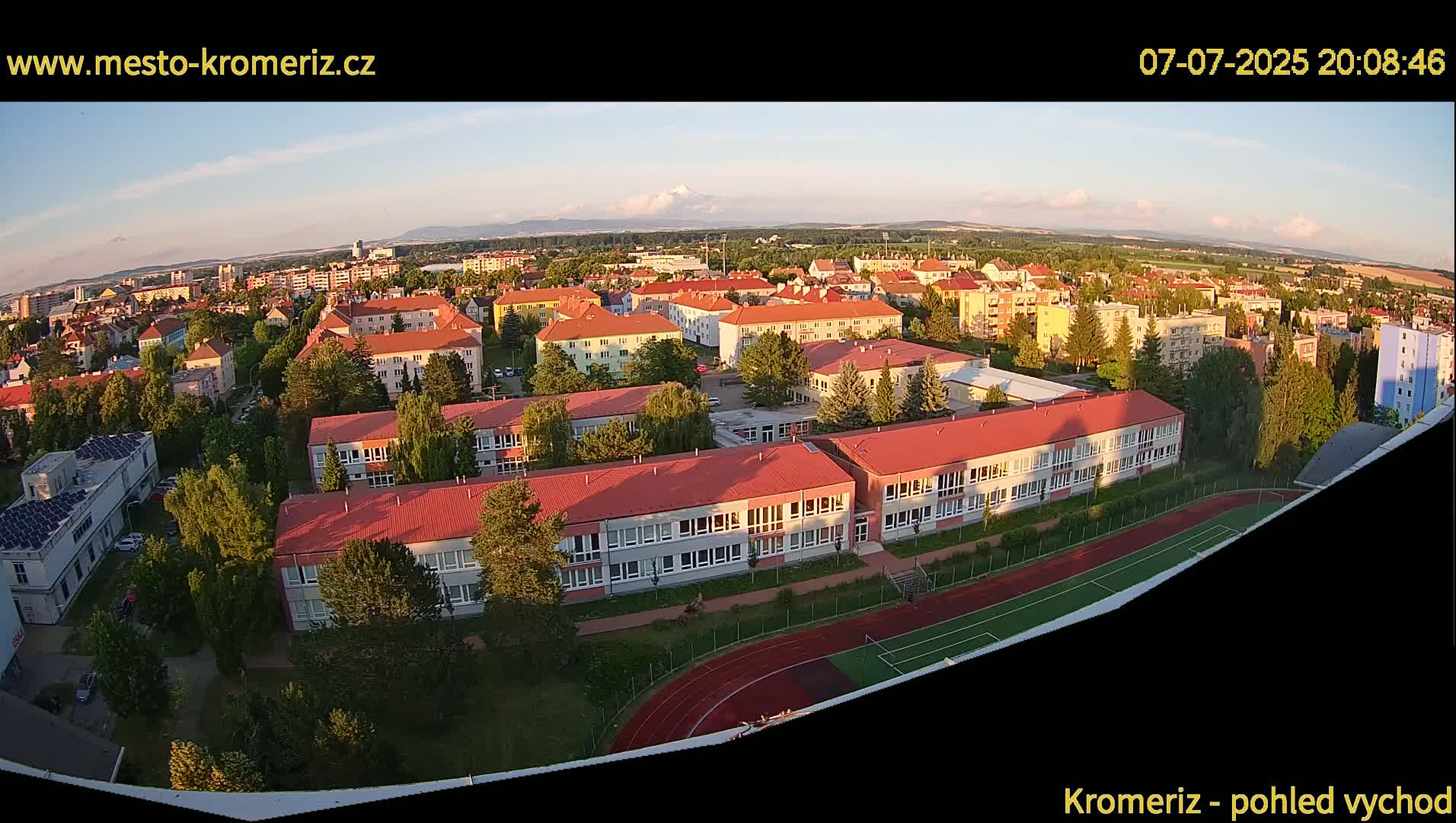 Kroměříž  East View Skyline Live Cam - Kromeriz, Zlin, Czechia