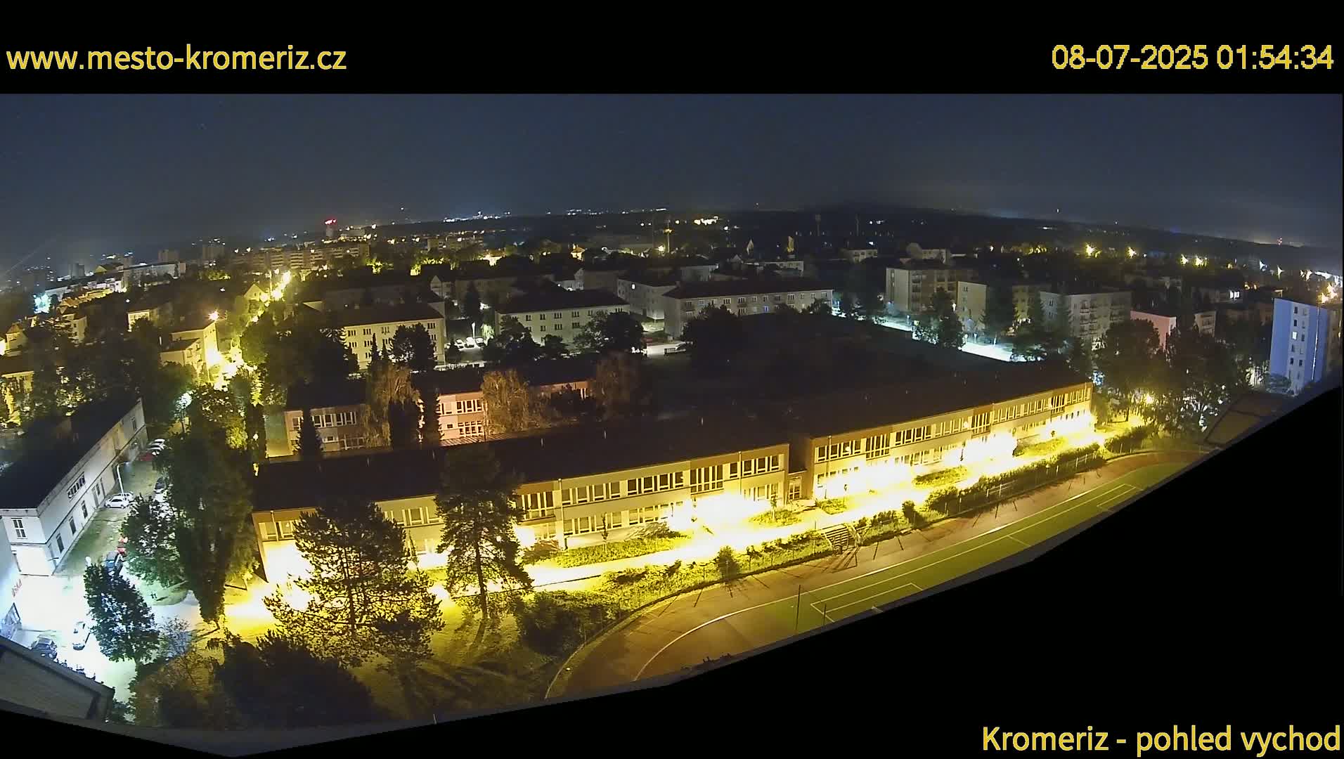 Kroměříž  East View Skyline Live Cam - Kromeriz, Zlin, Czechia