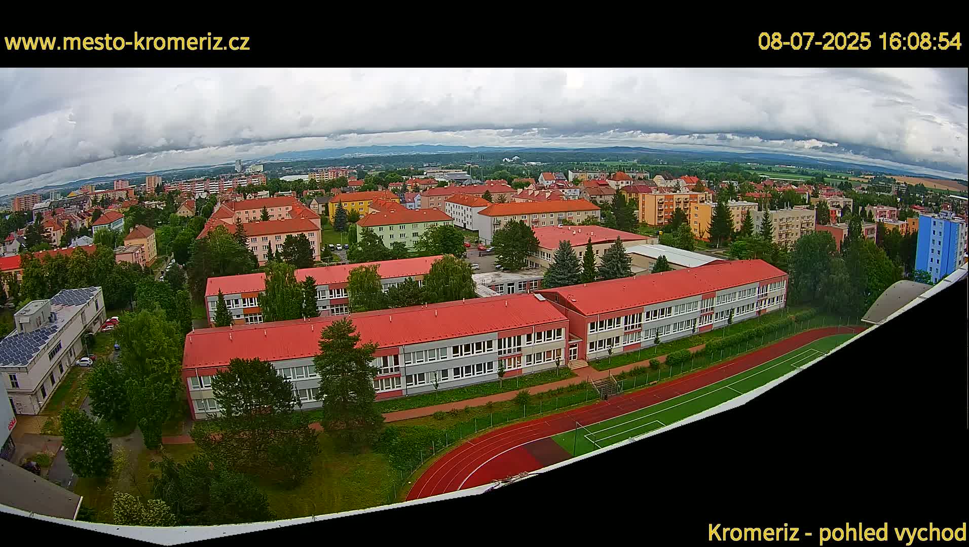 Kroměříž  East View Skyline Live Cam - Kromeriz, Zlin, Czechia