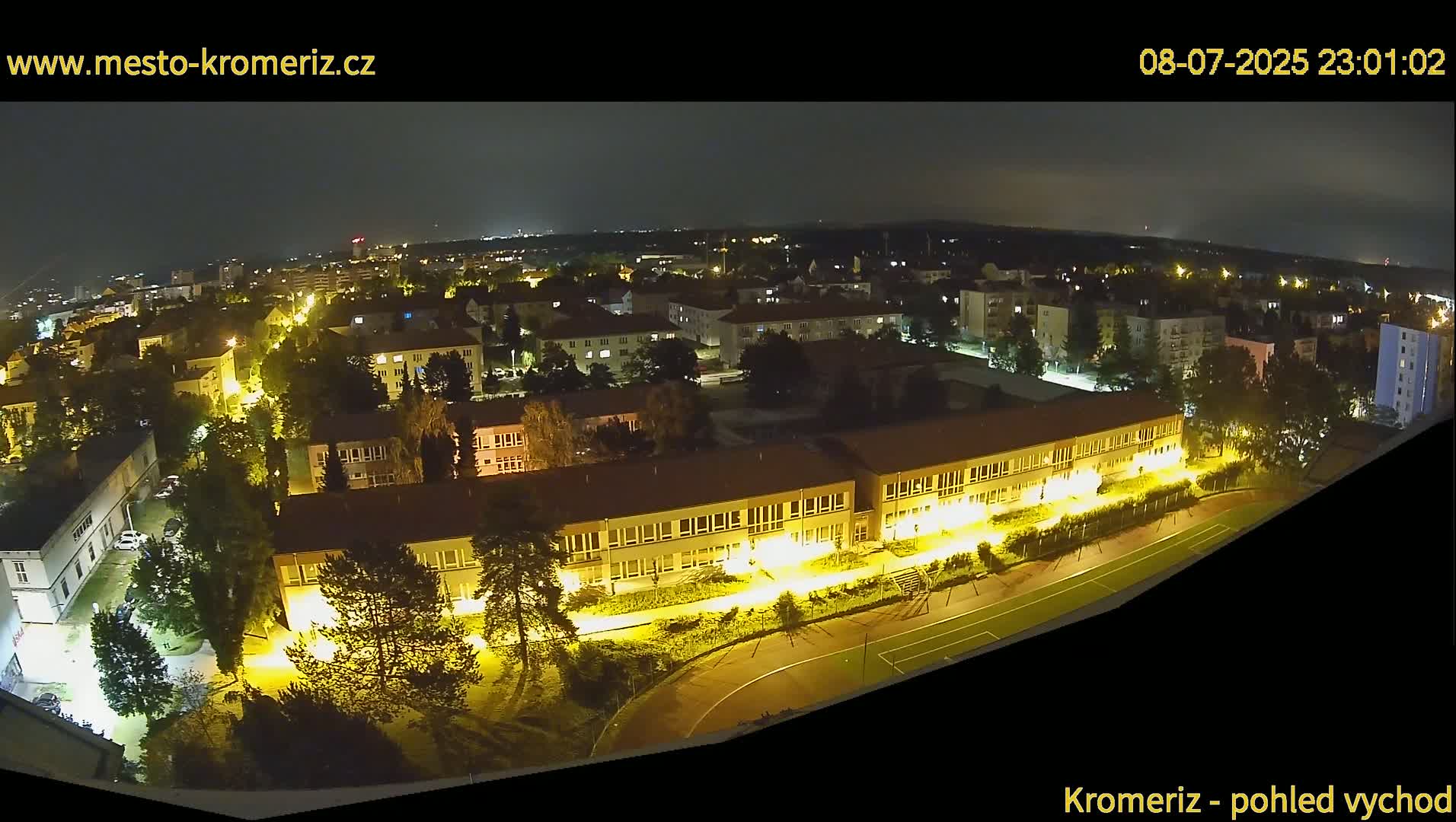 Kroměříž  East View Skyline Live Cam - Kromeriz, Zlin, Czechia