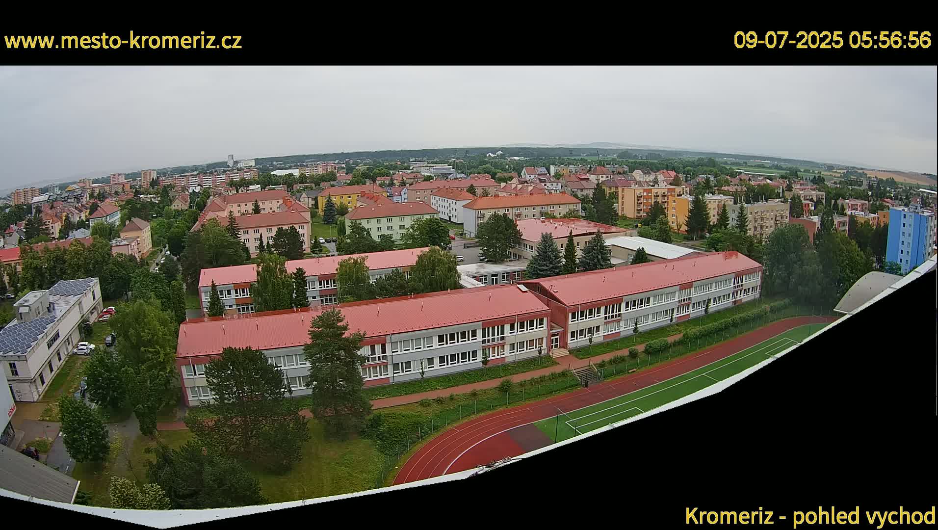 Kroměříž  East View Skyline Live Cam - Kromeriz, Zlin, Czechia