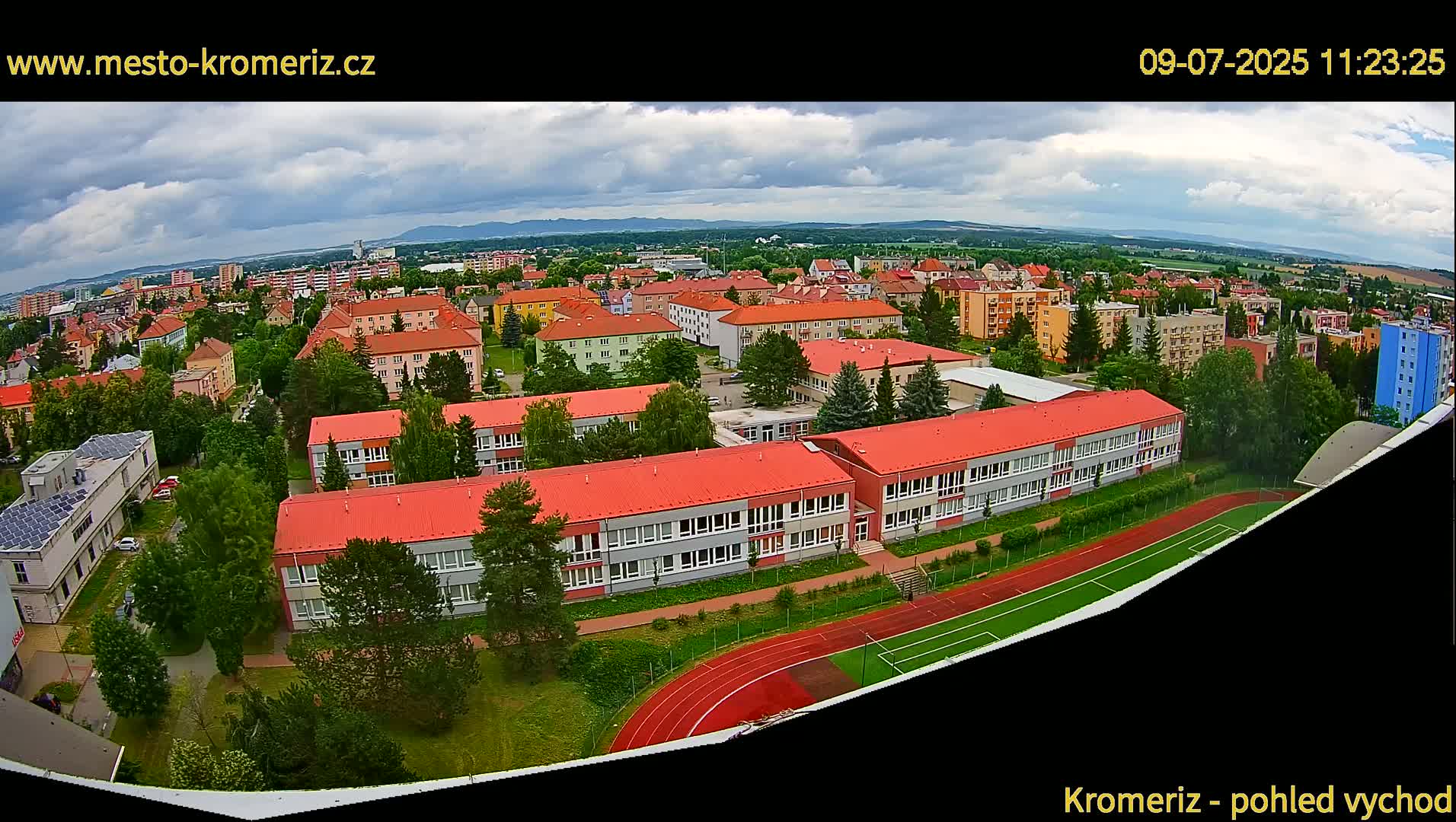 Kroměříž  East View Skyline Live Cam - Kromeriz, Zlin, Czechia