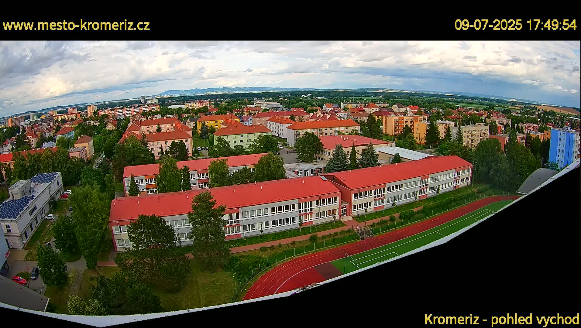 Kroměříž  East View Skyline Live Cam - Kromeriz, Zlin, Czechia