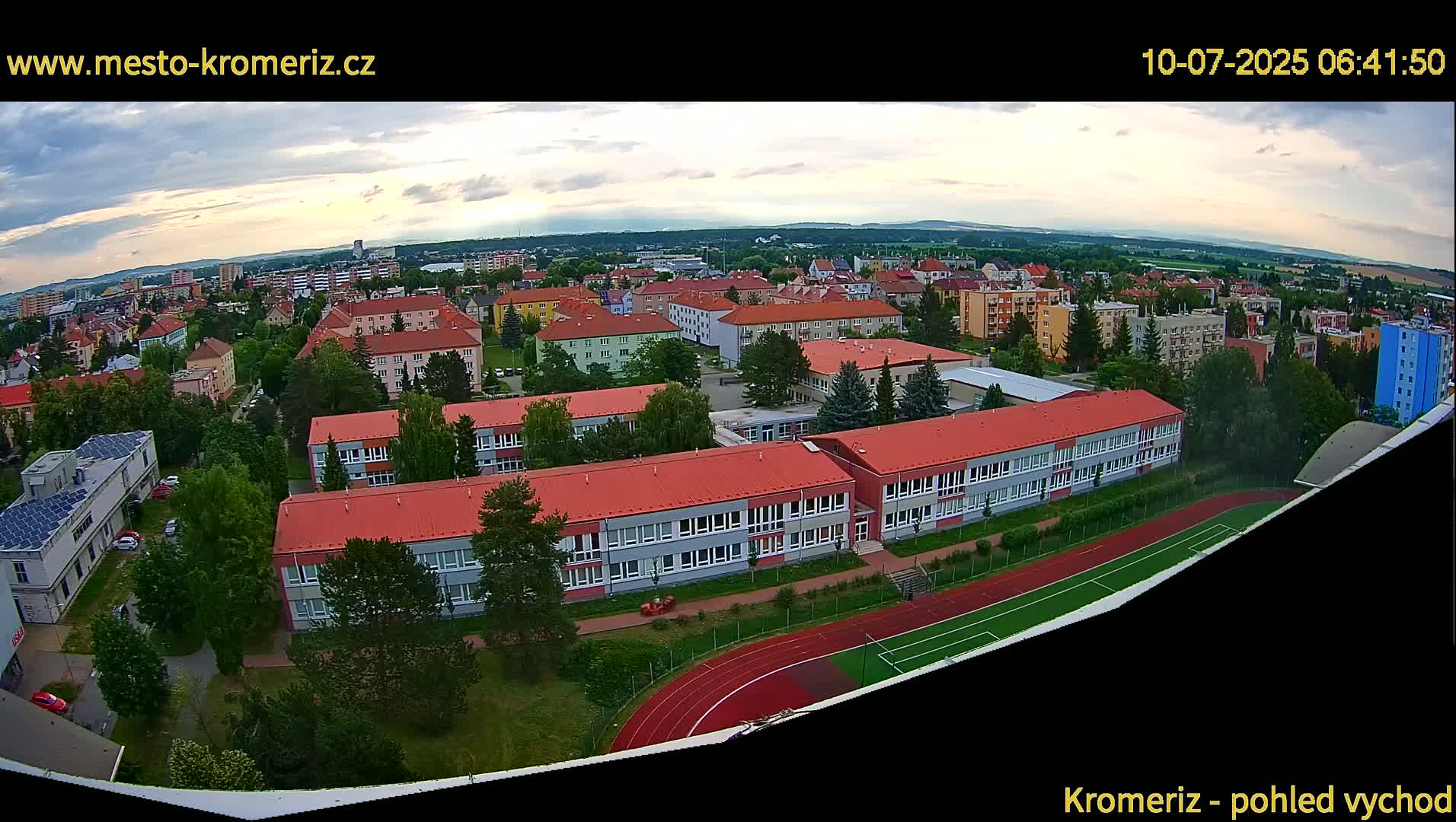 Kroměříž  East View Skyline Live Cam - Kromeriz, Zlin, Czechia