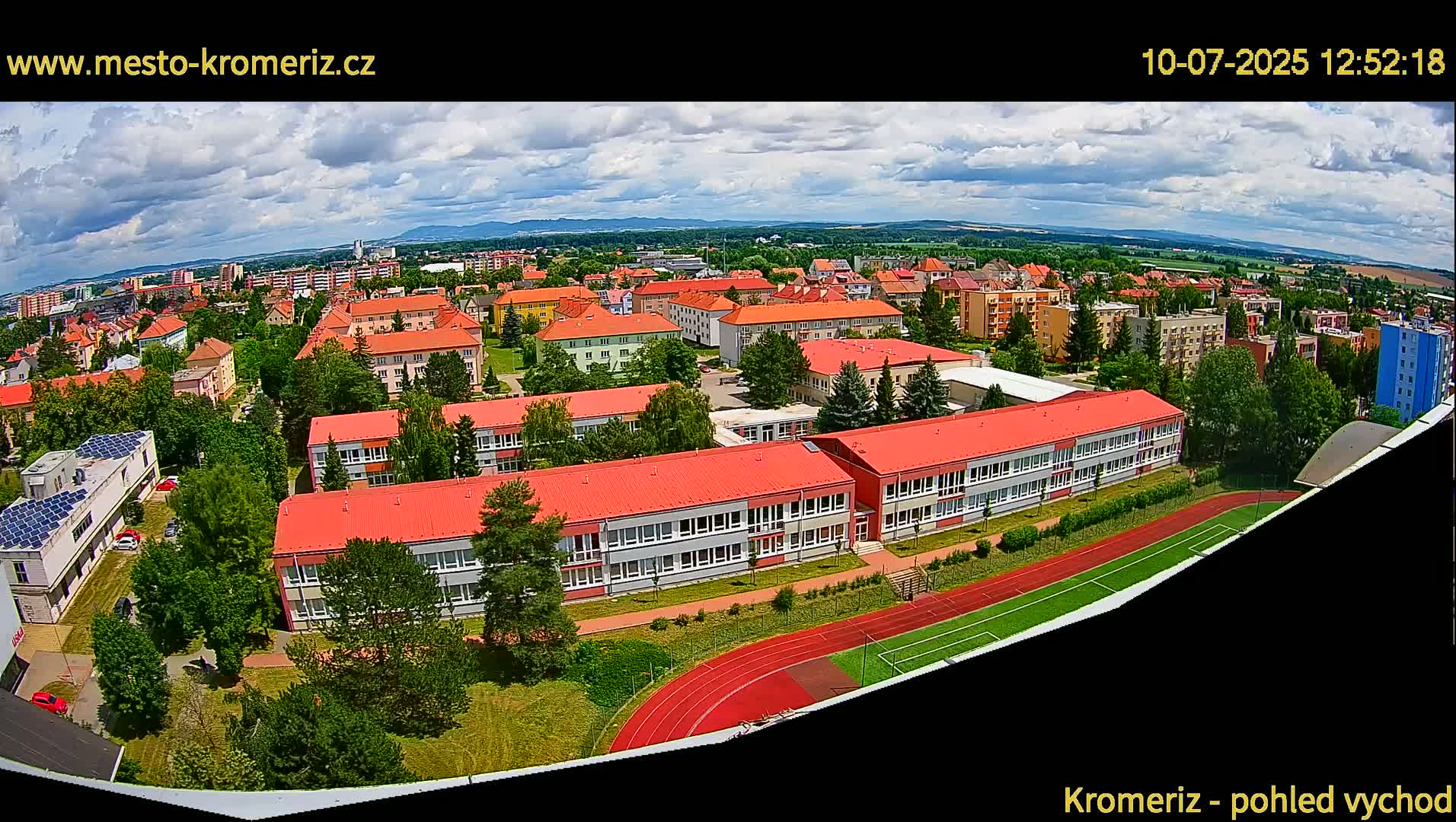 Kroměříž  East View Skyline Live Cam - Kromeriz, Zlin, Czechia
