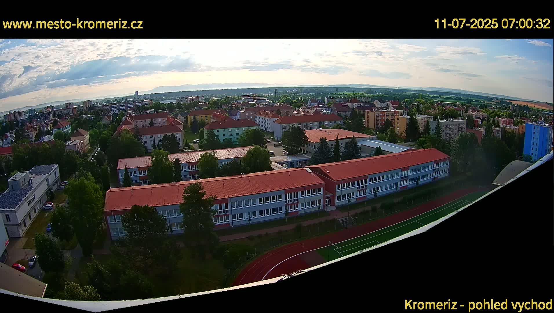Kroměříž  East View Skyline Live Cam - Kromeriz, Zlin, Czechia