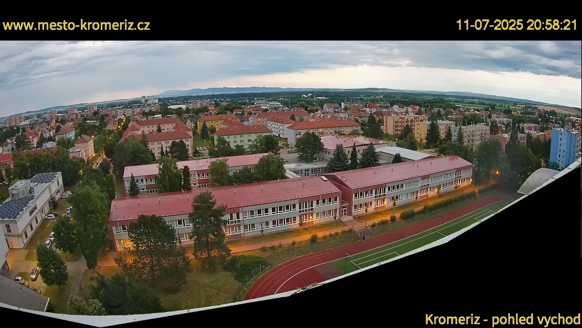 Kroměříž  East View Skyline Live Cam - Kromeriz, Zlin, Czechia