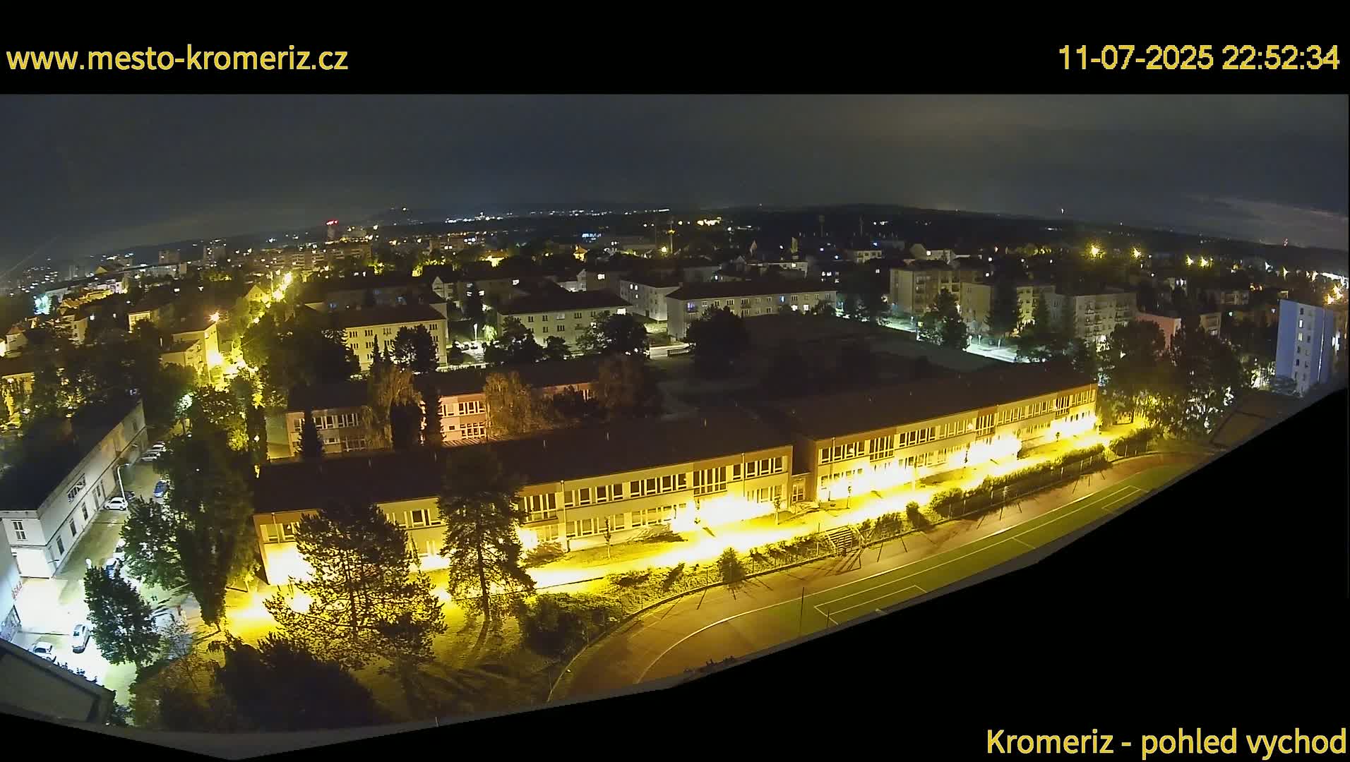 Kroměříž  East View Skyline Live Cam - Kromeriz, Zlin, Czechia