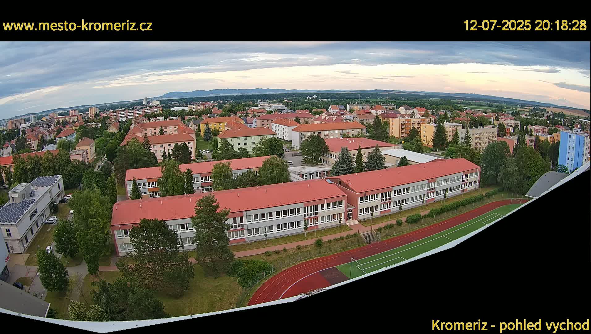 Kroměříž  East View Skyline Live Cam - Kromeriz, Zlin, Czechia