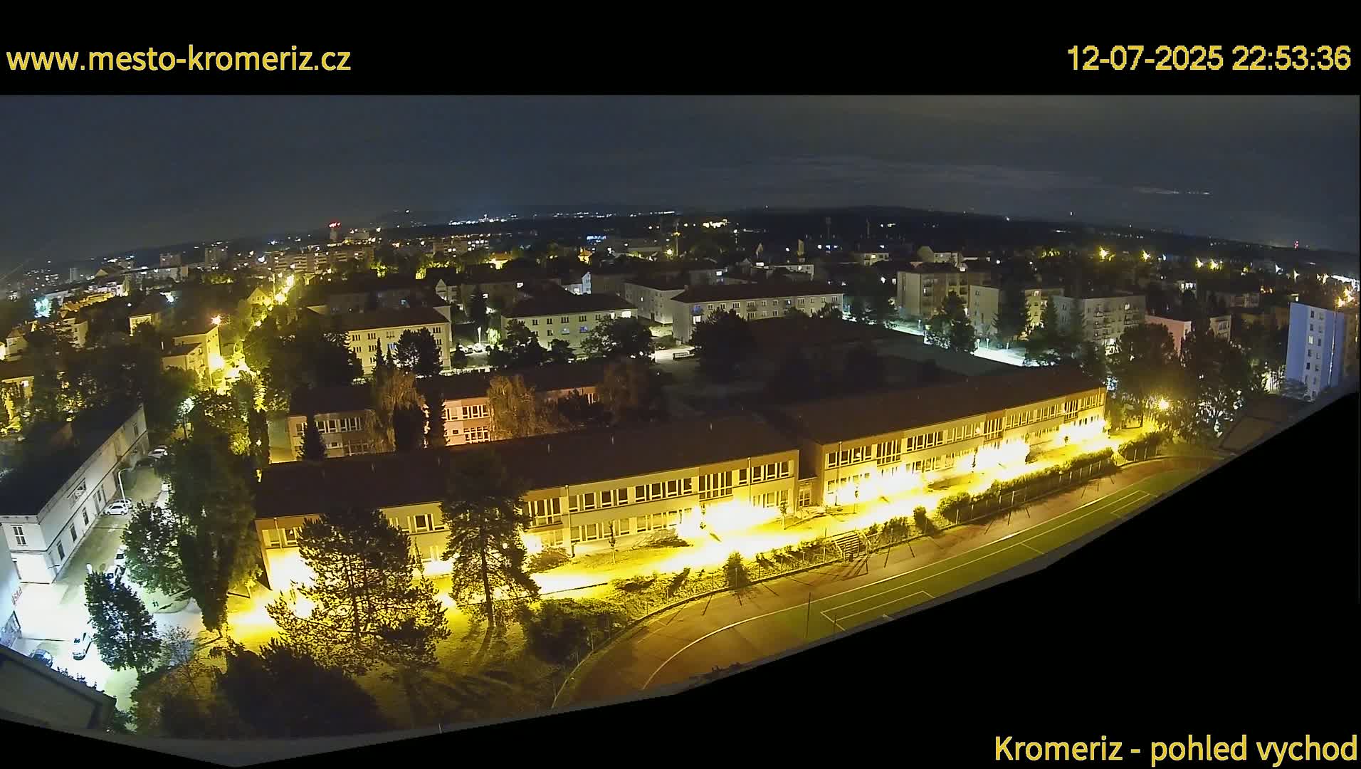 Kroměříž  East View Skyline Live Cam - Kromeriz, Zlin, Czechia