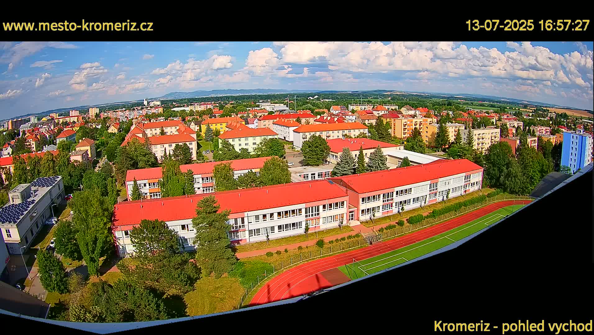 Kroměříž  East View Skyline Live Cam - Kromeriz, Zlin, Czechia