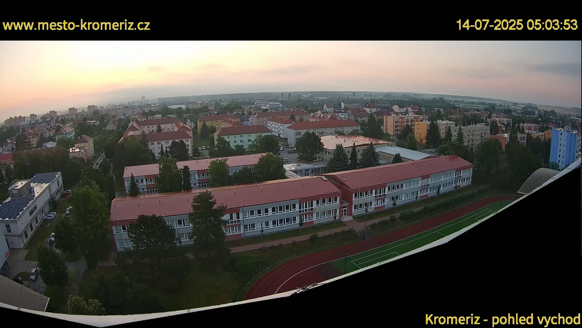 Kroměříž  East View Skyline Live Cam - Kromeriz, Zlin, Czechia