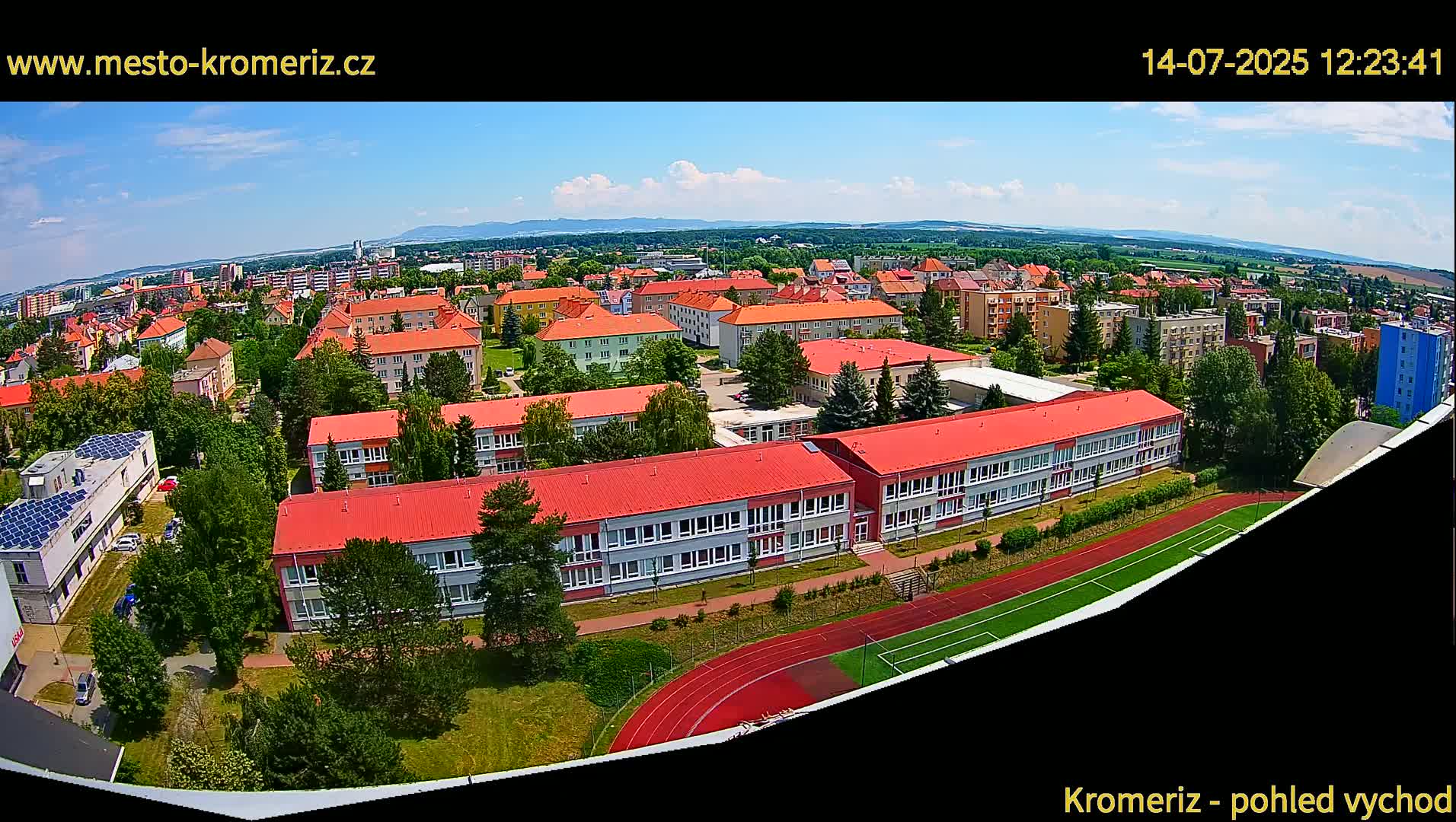 Kroměříž  East View Skyline Live Cam - Kromeriz, Zlin, Czechia