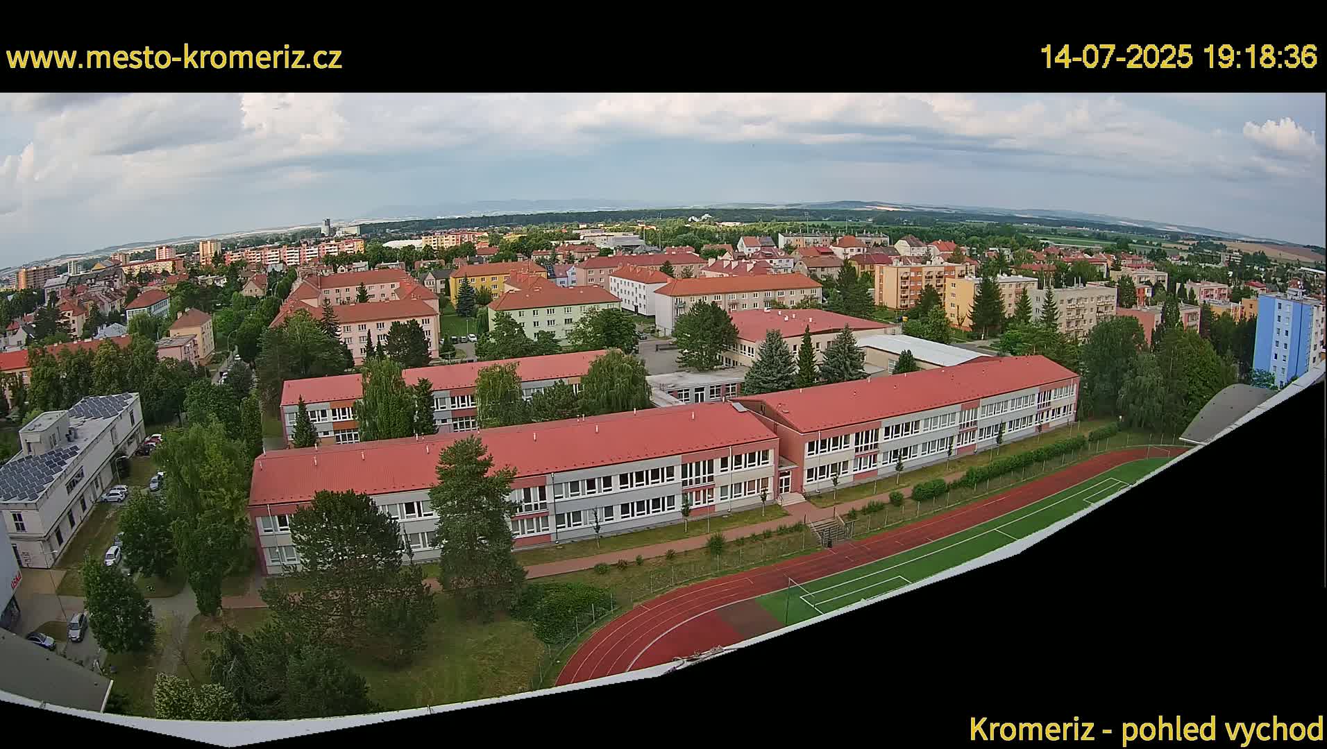 Kroměříž  East View Skyline Live Cam - Kromeriz, Zlin, Czechia