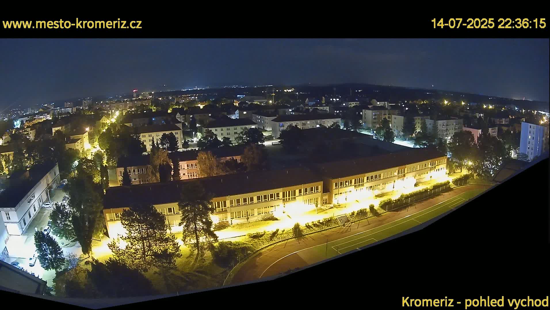 Kroměříž  East View Skyline Live Cam - Kromeriz, Zlin, Czechia