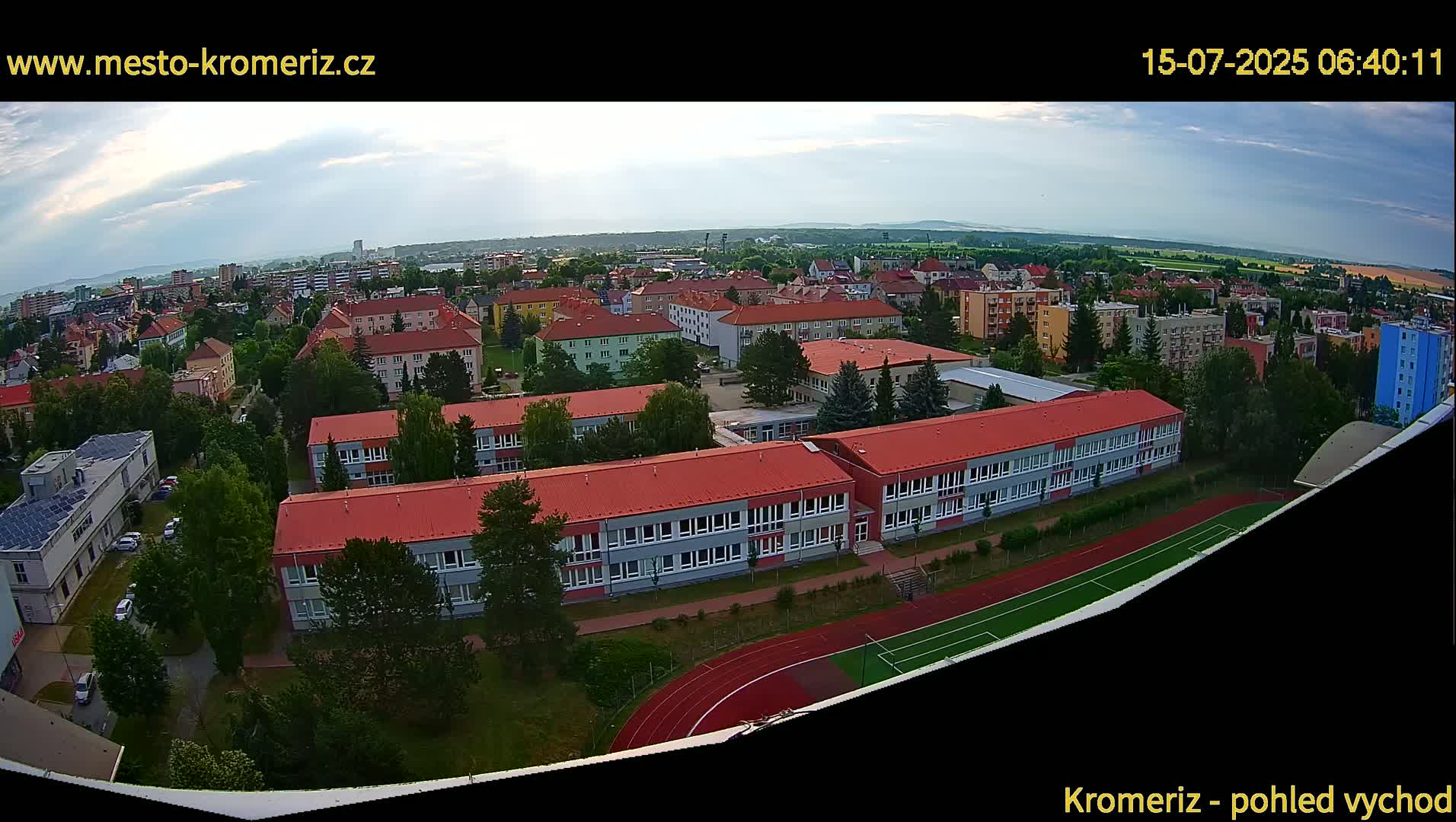 Kroměříž  East View Skyline Live Cam - Kromeriz, Zlin, Czechia