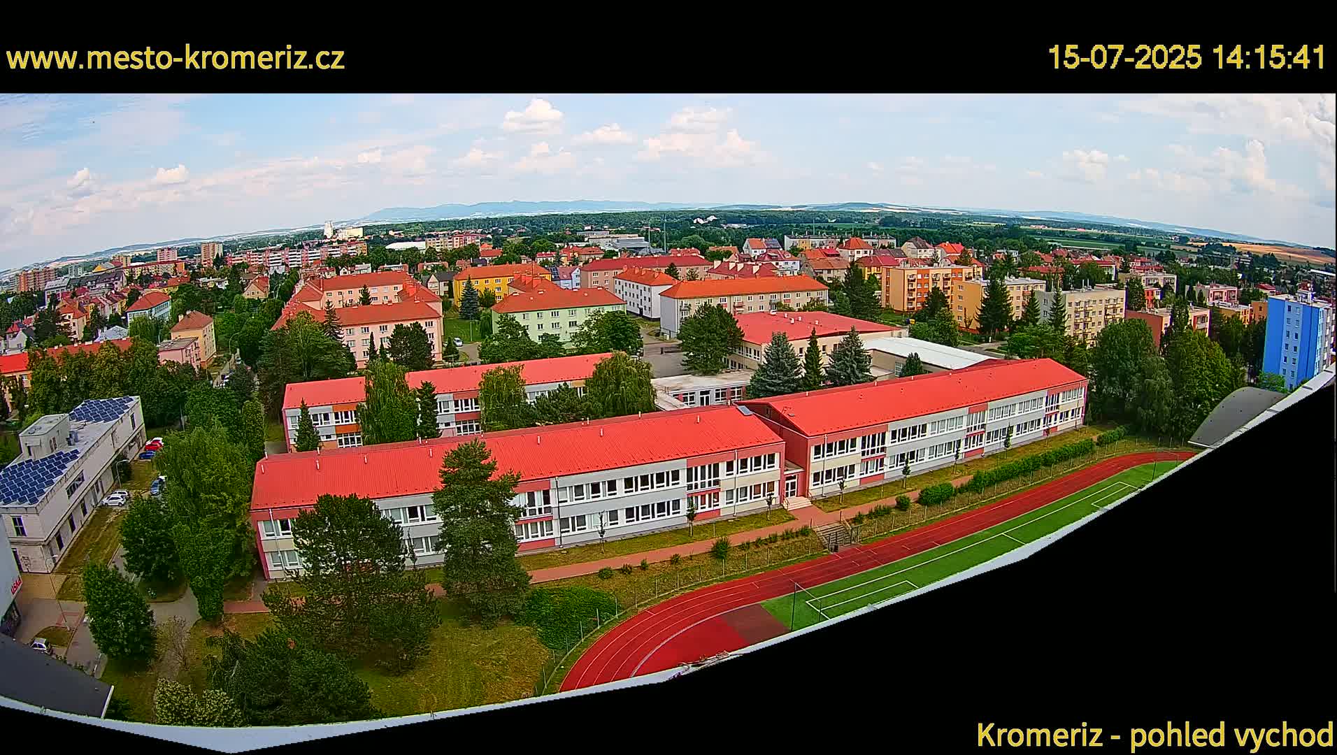 Kroměříž  East View Skyline Live Cam - Kromeriz, Zlin, Czechia