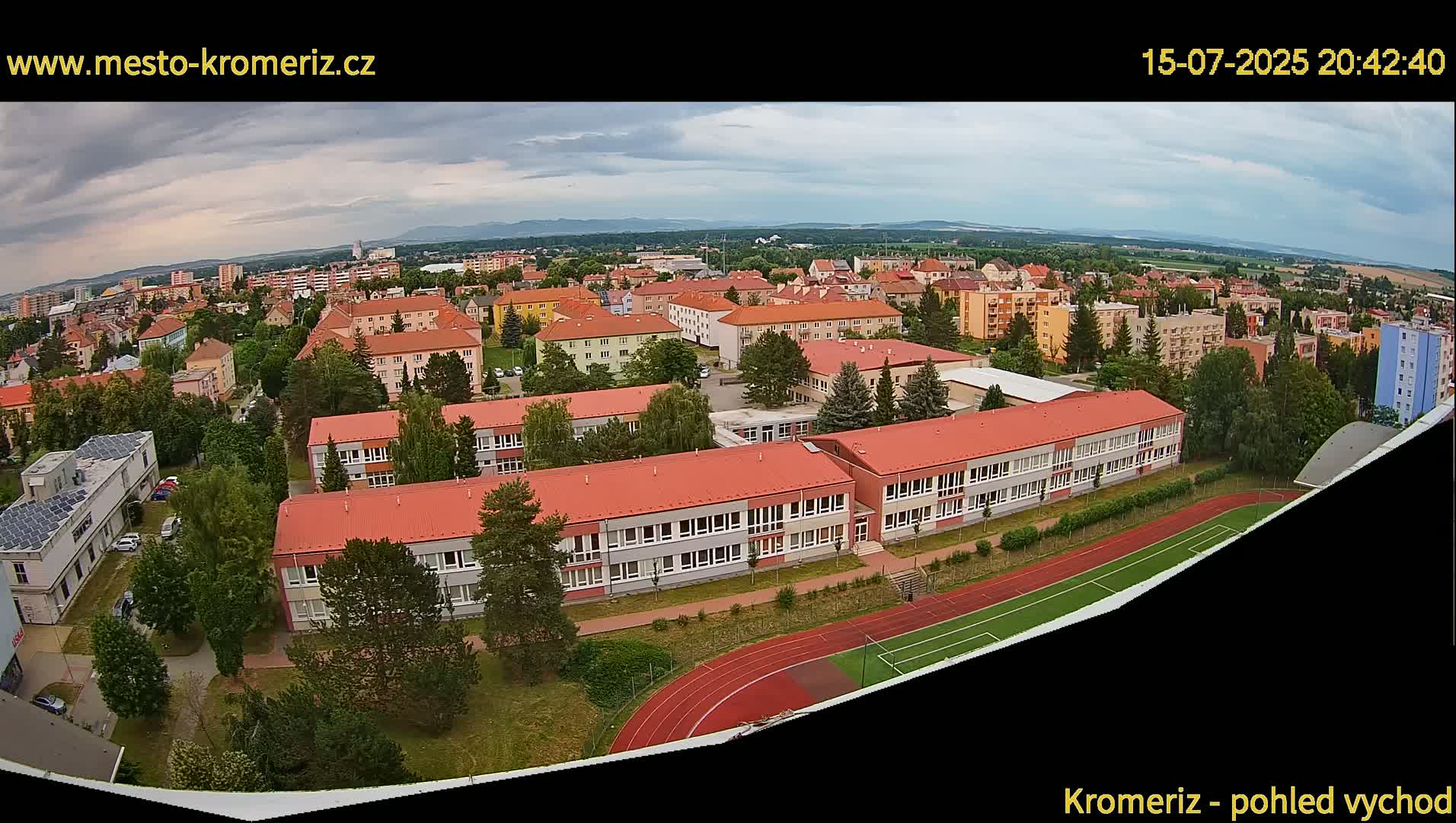 Kroměříž  East View Skyline Live Cam - Kromeriz, Zlin, Czechia
