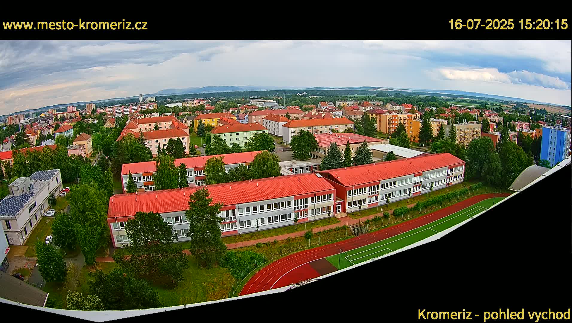 Kroměříž  East View Skyline Live Cam - Kromeriz, Zlin, Czechia