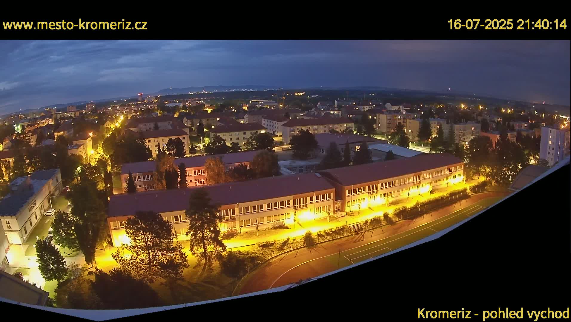 Kroměříž  East View Skyline Live Cam - Kromeriz, Zlin, Czechia
