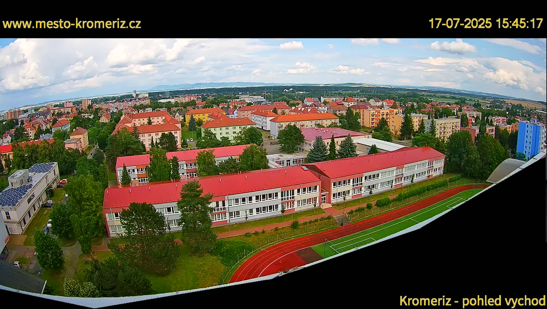 Kroměříž  East View Skyline Live Cam - Kromeriz, Zlin, Czechia