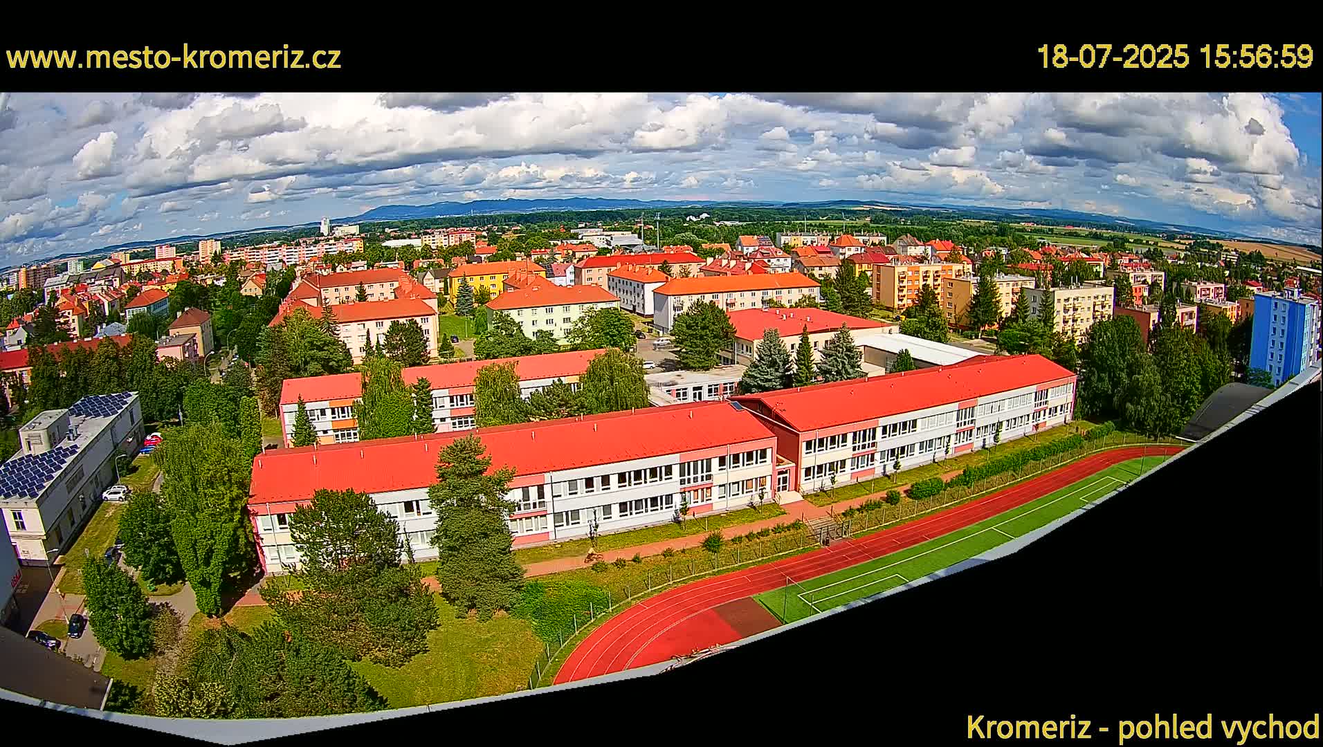 Kroměříž  East View Skyline Live Cam - Kromeriz, Zlin, Czechia