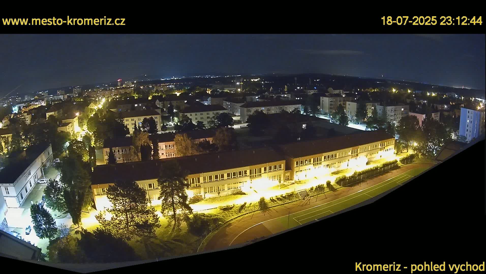 Kroměříž  East View Skyline Live Cam - Kromeriz, Zlin, Czechia