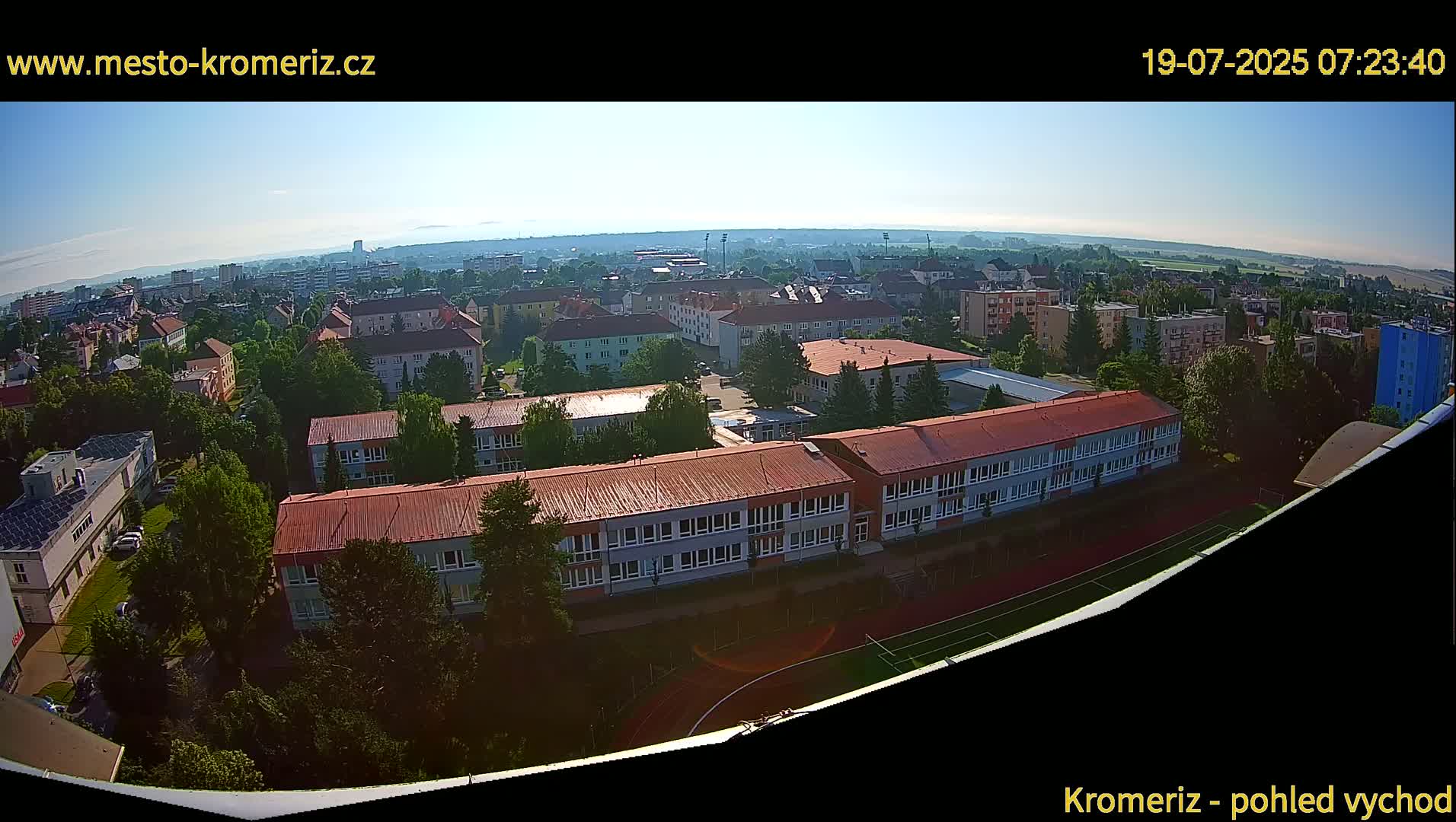 Kroměříž  East View Skyline Live Cam - Kromeriz, Zlin, Czechia