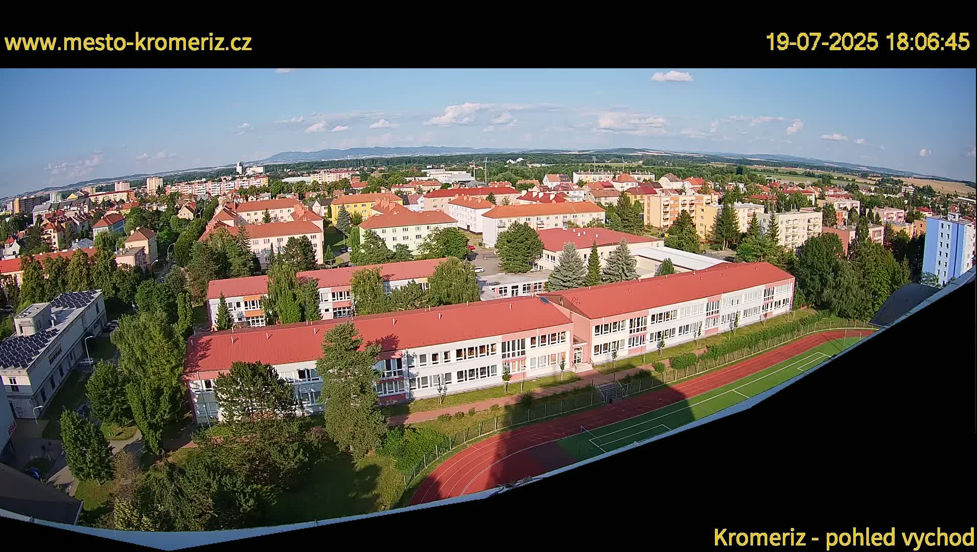 Kroměříž  East View Skyline Live Cam - Kromeriz, Zlin, Czechia