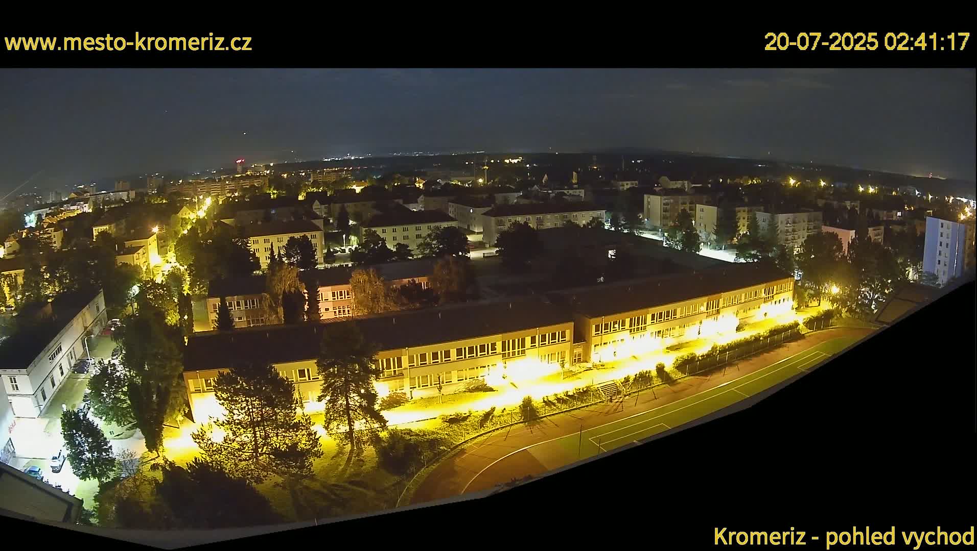 Kroměříž  East View Skyline Live Cam - Kromeriz, Zlin, Czechia