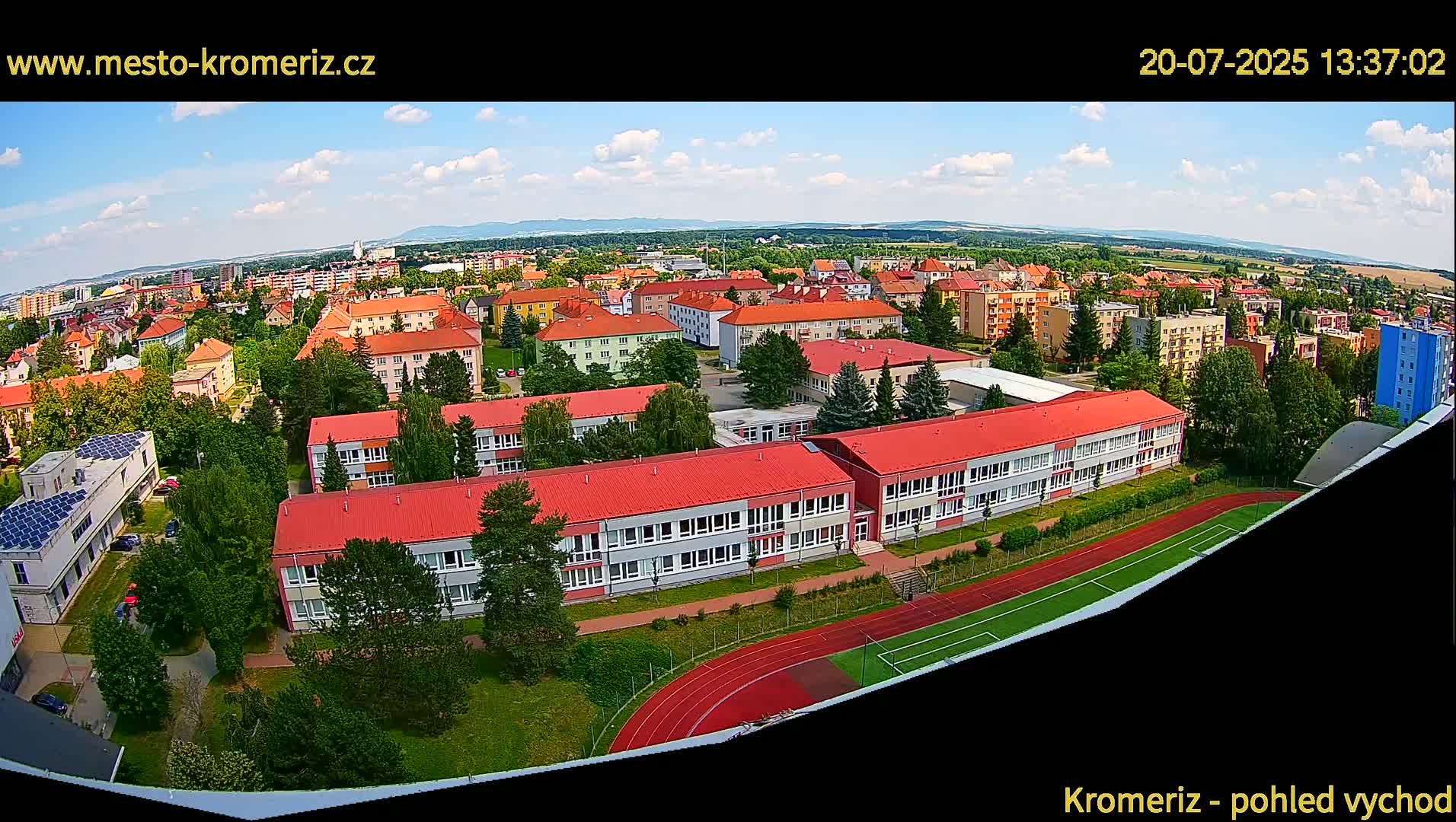 Kroměříž  East View Skyline Live Cam - Kromeriz, Zlin, Czechia