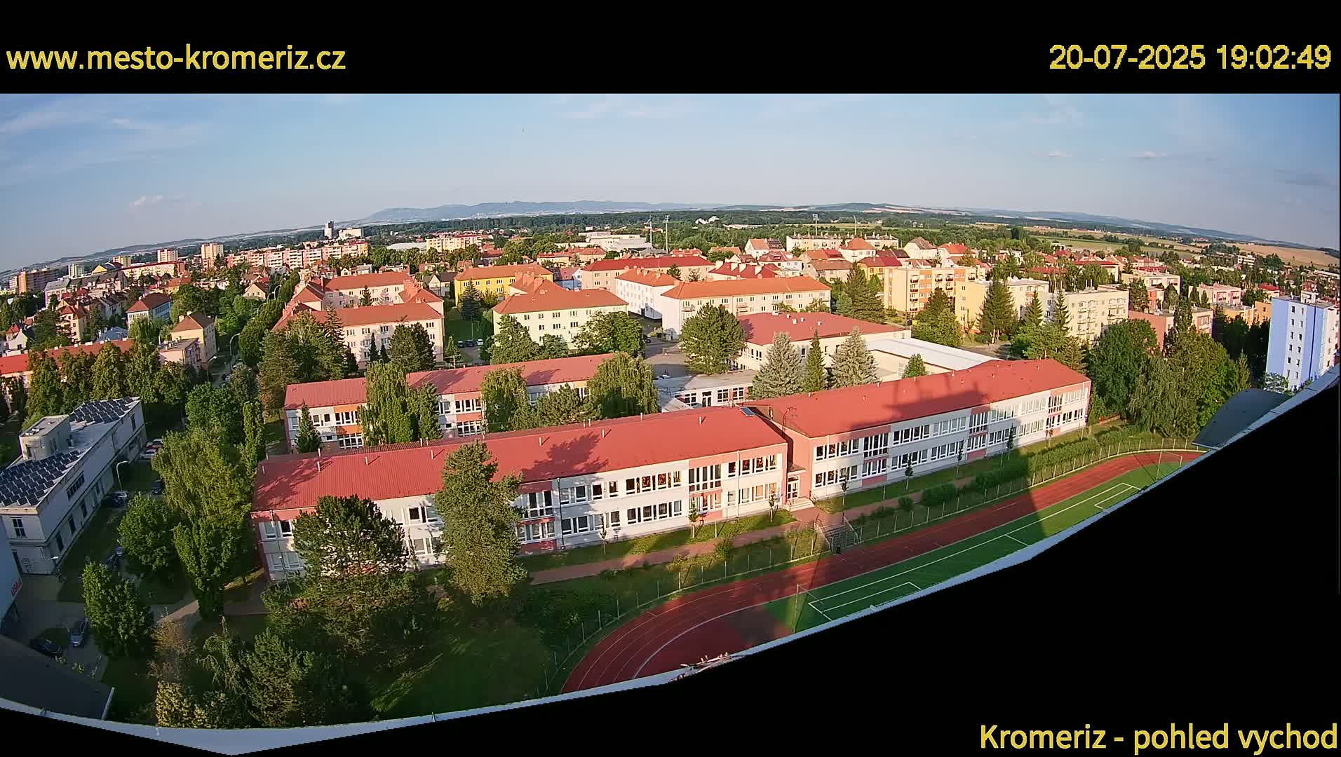 Kroměříž  East View Skyline Live Cam - Kromeriz, Zlin, Czechia