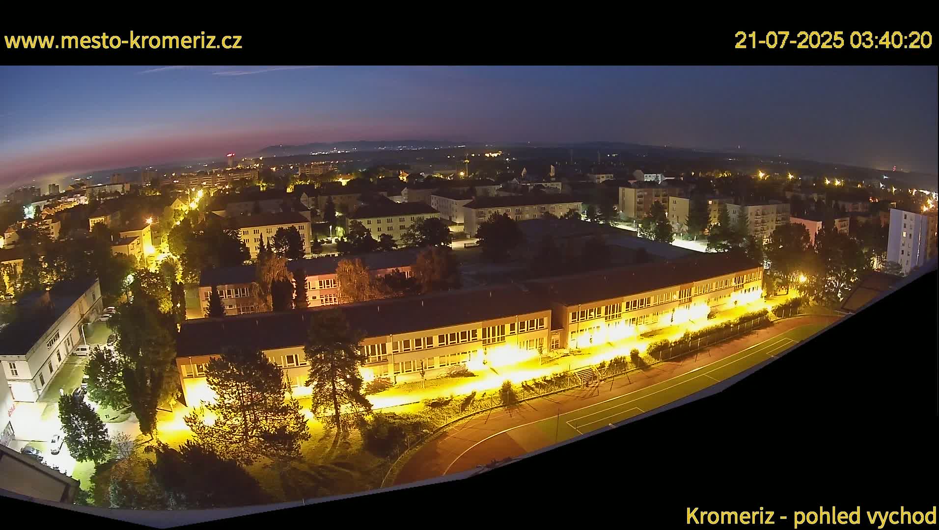 Kroměříž  East View Skyline Live Cam - Kromeriz, Zlin, Czechia