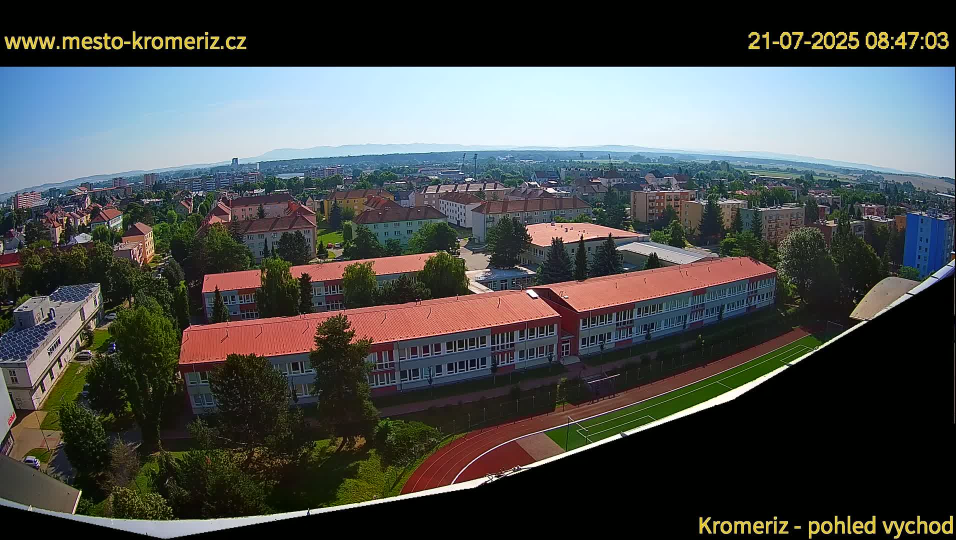 Kroměříž  East View Skyline Live Cam - Kromeriz, Zlin, Czechia