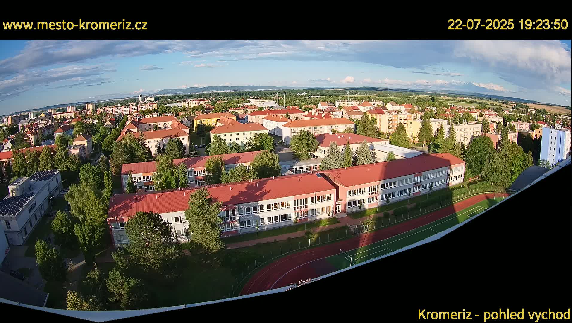 Kroměříž  East View Skyline Live Cam - Kromeriz, Zlin, Czechia