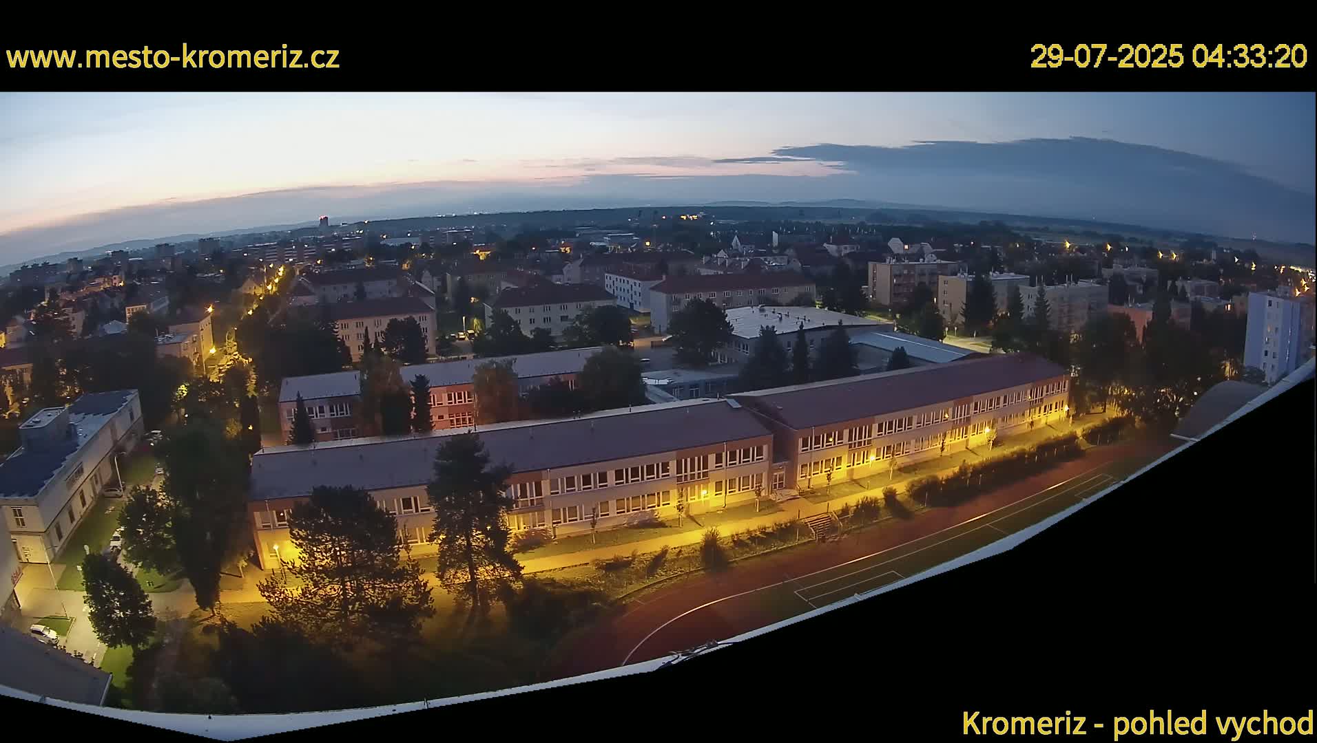 Kroměříž  East View Skyline Live Cam - Kromeriz, Zlin, Czechia