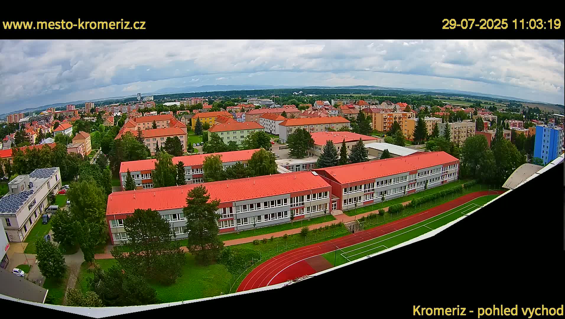 Kroměříž  East View Skyline Live Cam - Kromeriz, Zlin, Czechia