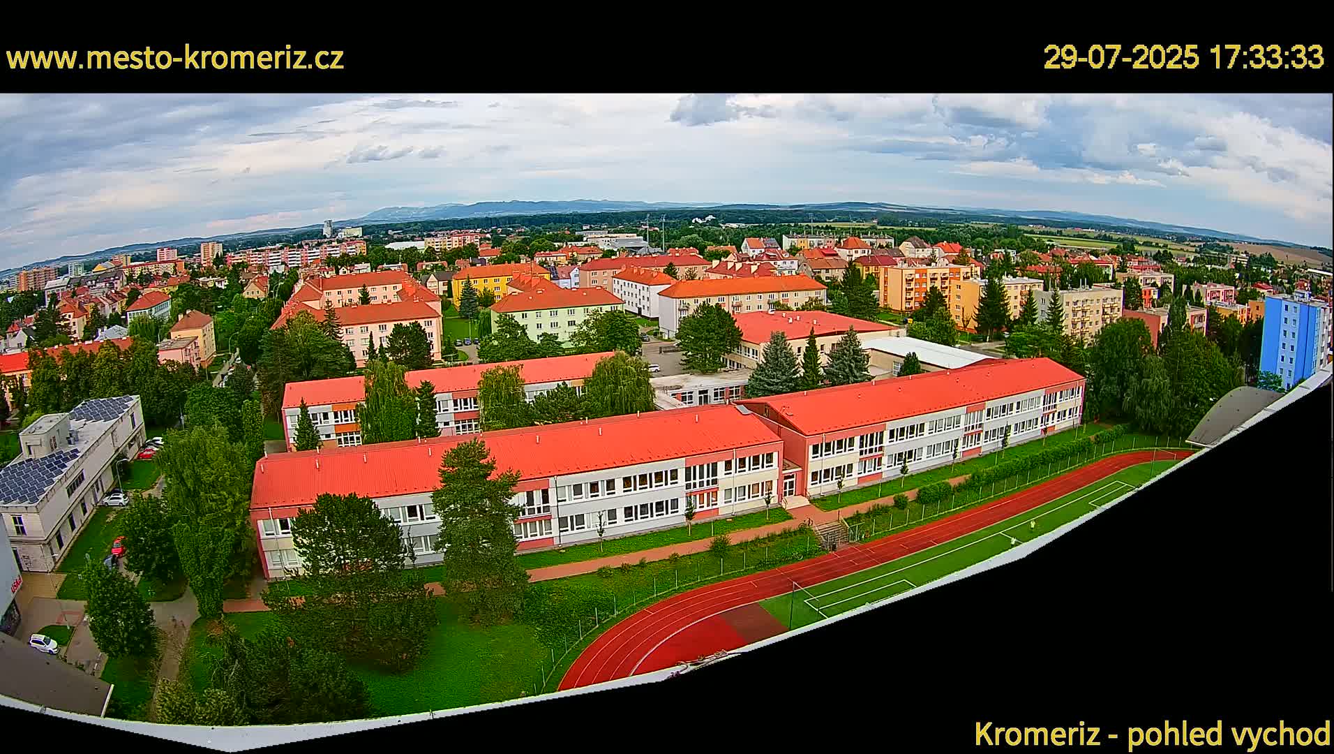 Kroměříž  East View Skyline Live Cam - Kromeriz, Zlin, Czechia