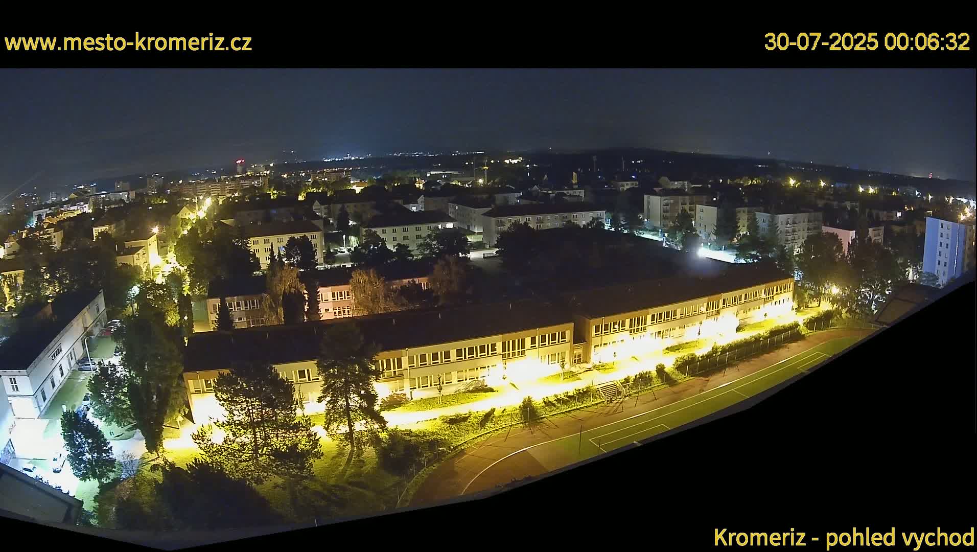 Kroměříž  East View Skyline Live Cam - Kromeriz, Zlin, Czechia