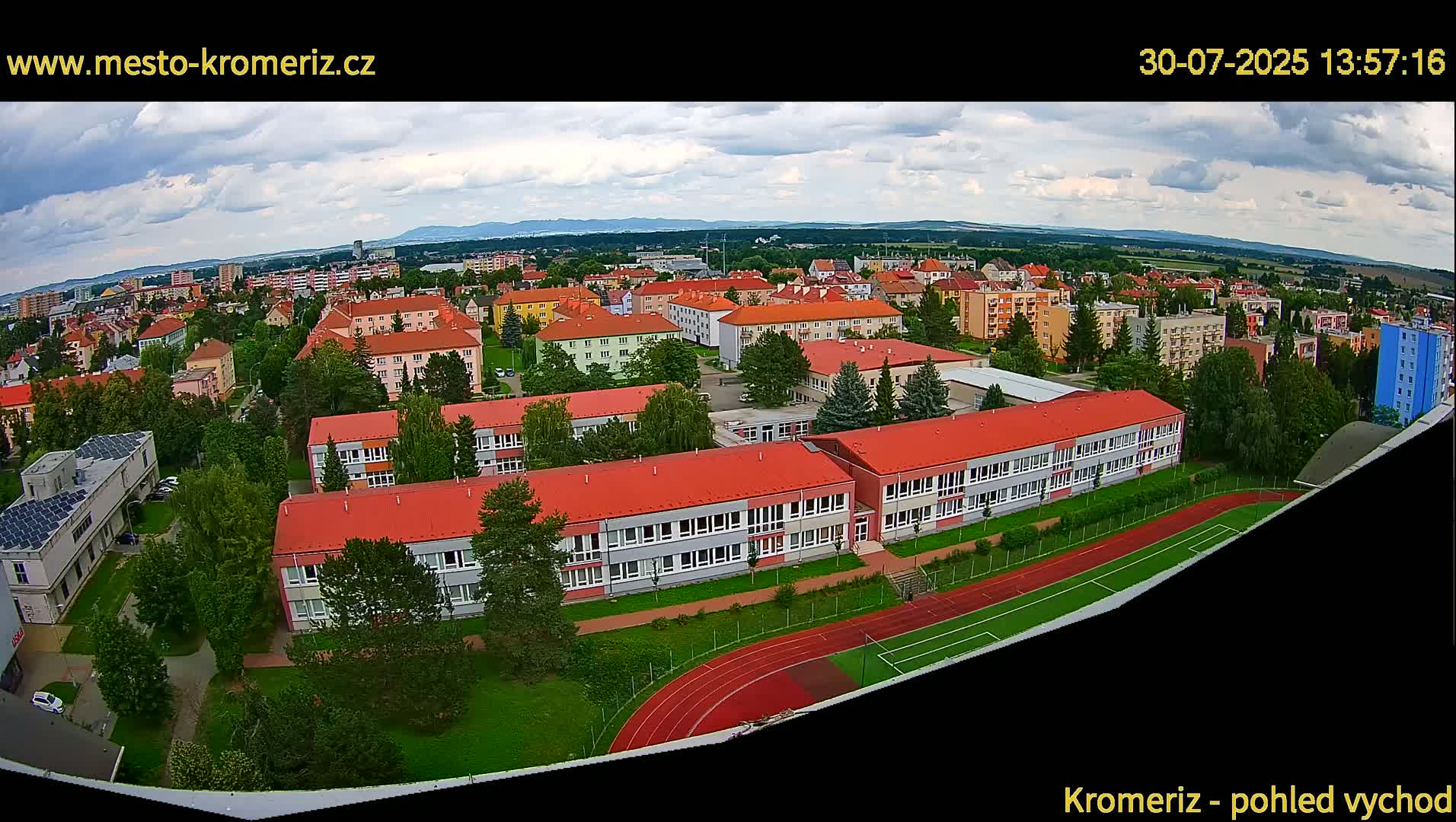 Kroměříž  East View Skyline Live Cam - Kromeriz, Zlin, Czechia