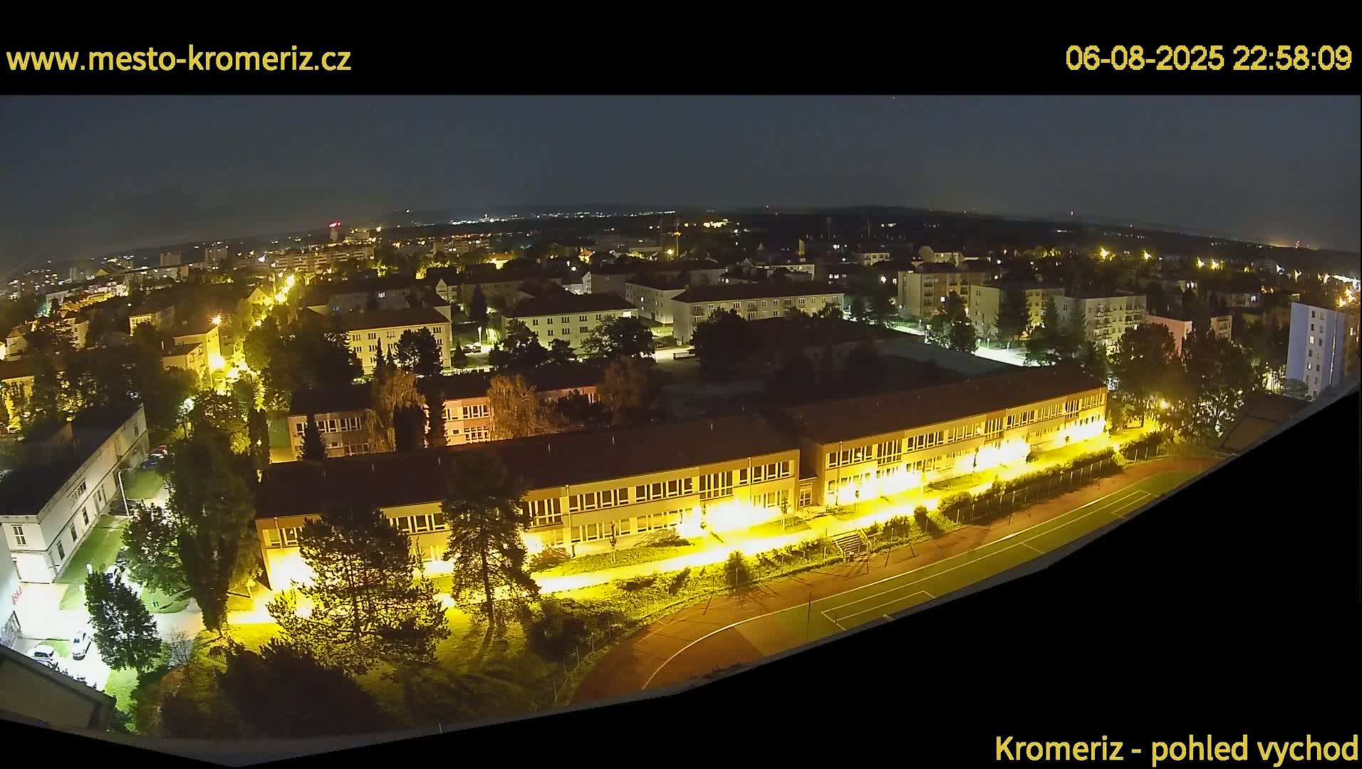Kroměříž  East View Skyline Live Cam - Kromeriz, Zlin, Czechia