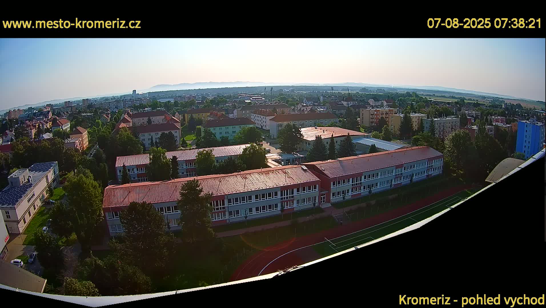 Kroměříž  East View Skyline Live Cam - Kromeriz, Zlin, Czechia