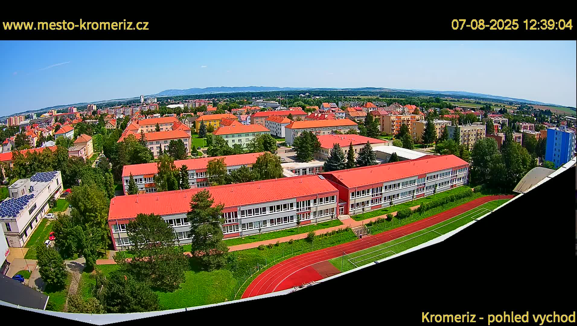 Kroměříž  East View Skyline Live Cam - Kromeriz, Zlin, Czechia