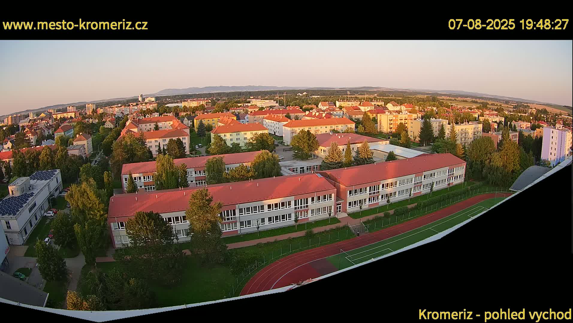 Kroměříž  East View Skyline Live Cam - Kromeriz, Zlin, Czechia