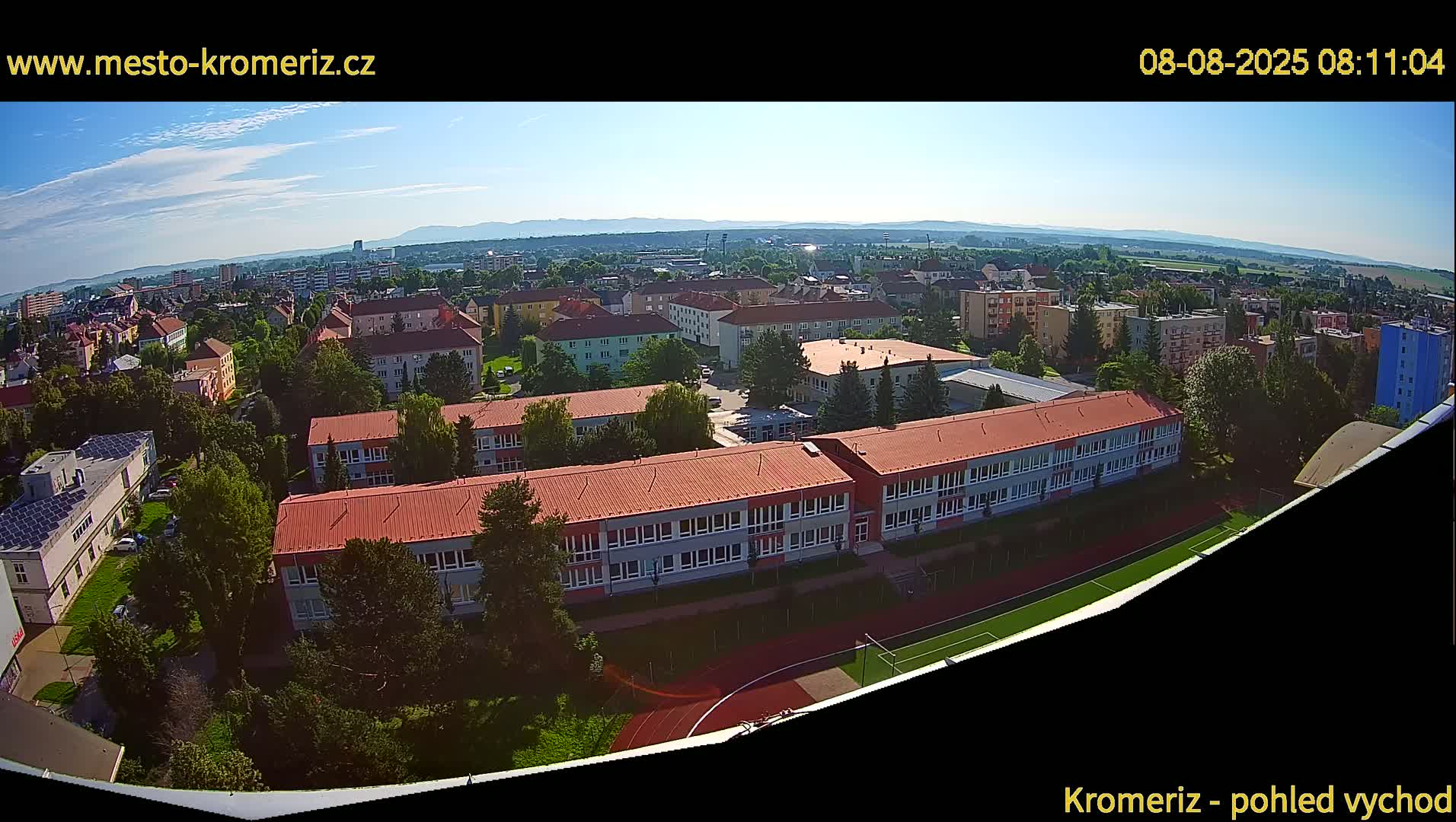 Kroměříž  East View Skyline Live Cam - Kromeriz, Zlin, Czechia