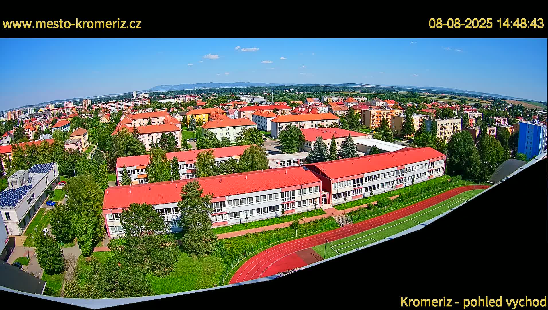 Kroměříž  East View Skyline Live Cam - Kromeriz, Zlin, Czechia