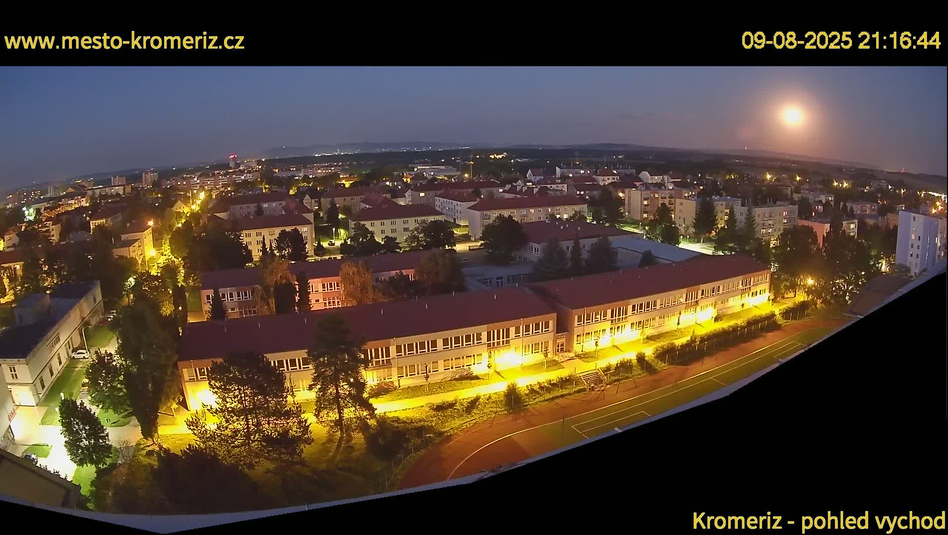 Kroměříž  East View Skyline Live Cam - Kromeriz, Zlin, Czechia