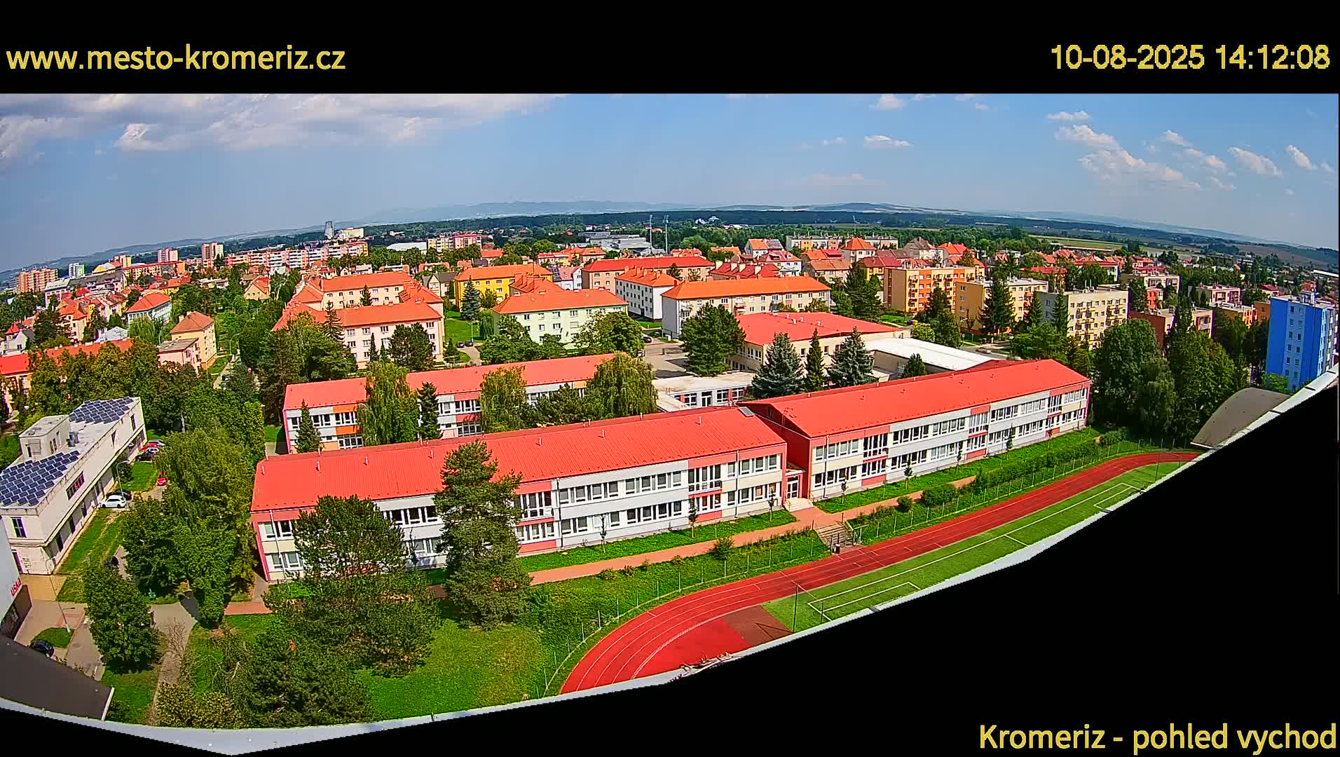 Kroměříž  East View Skyline Live Cam - Kromeriz, Zlin, Czechia